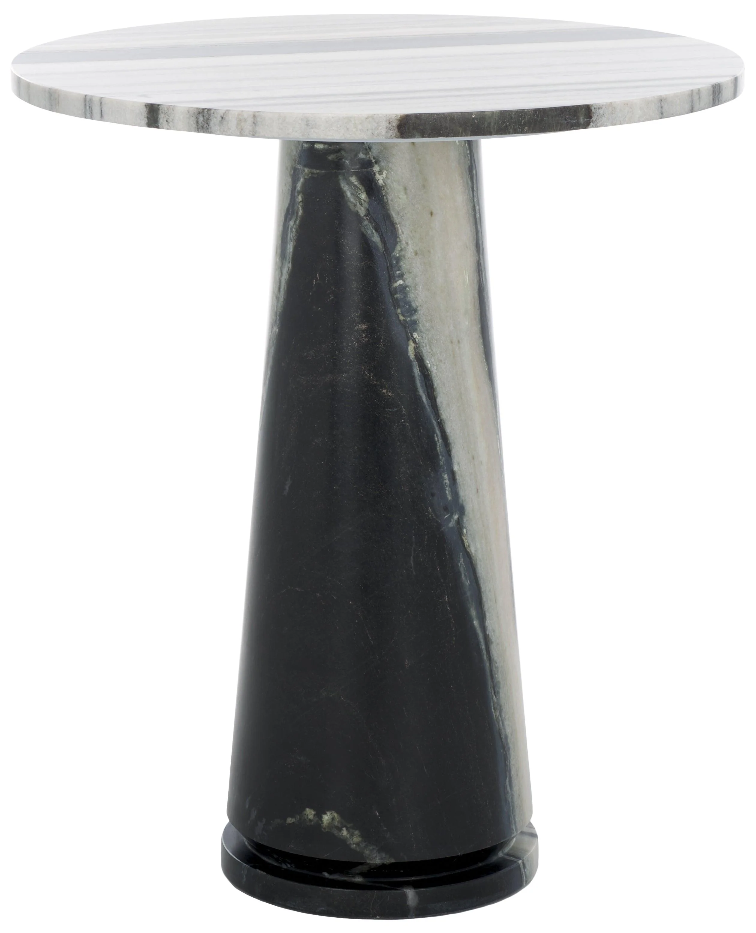 VALENTIA TALL ROUND MARBLE ACCENT TABLE - Frankwebs
