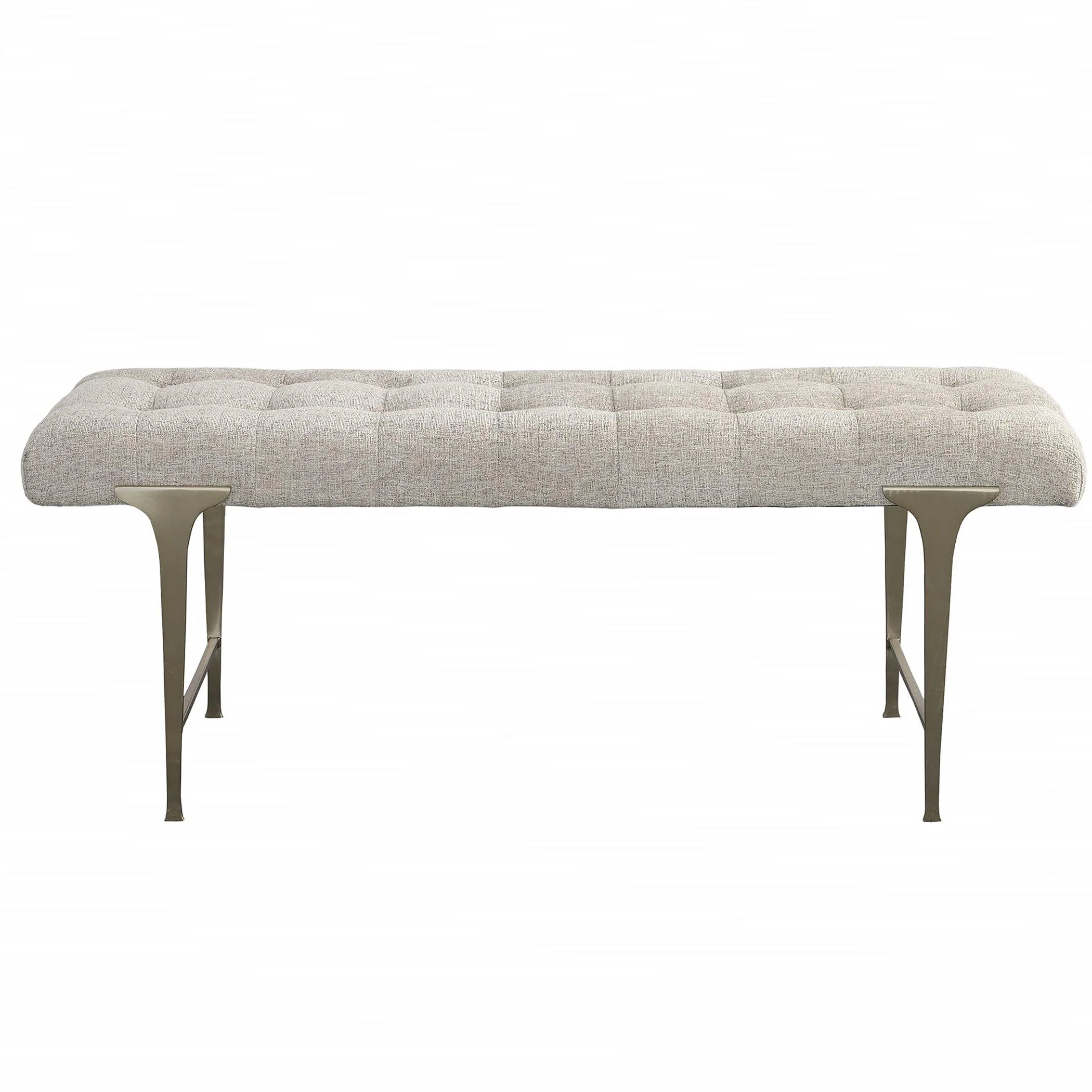 Imperial Upholstered Gray Bench - Frankwebs