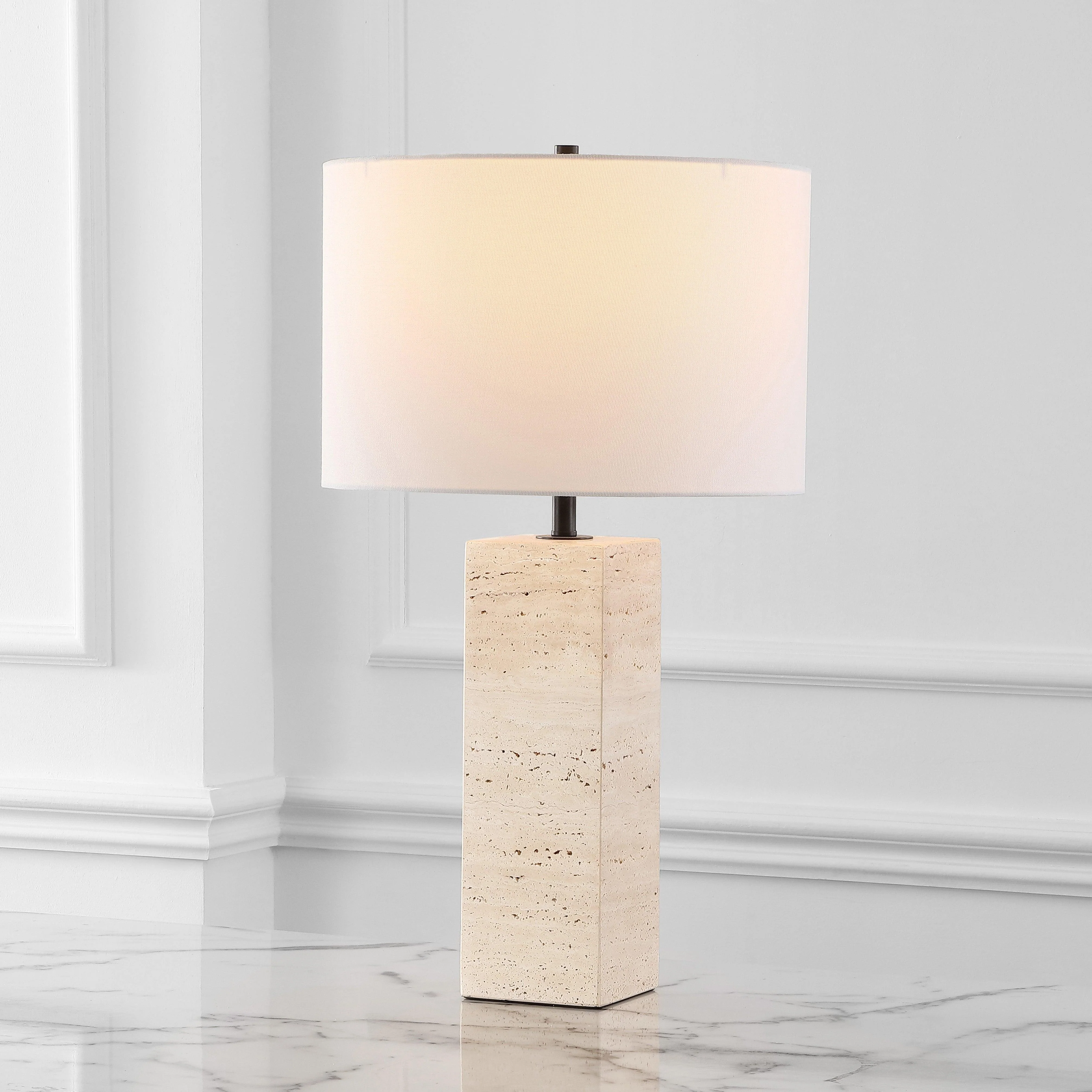 KATEBRYN TRAVERTINE TABLE LAMP - Frankwebs