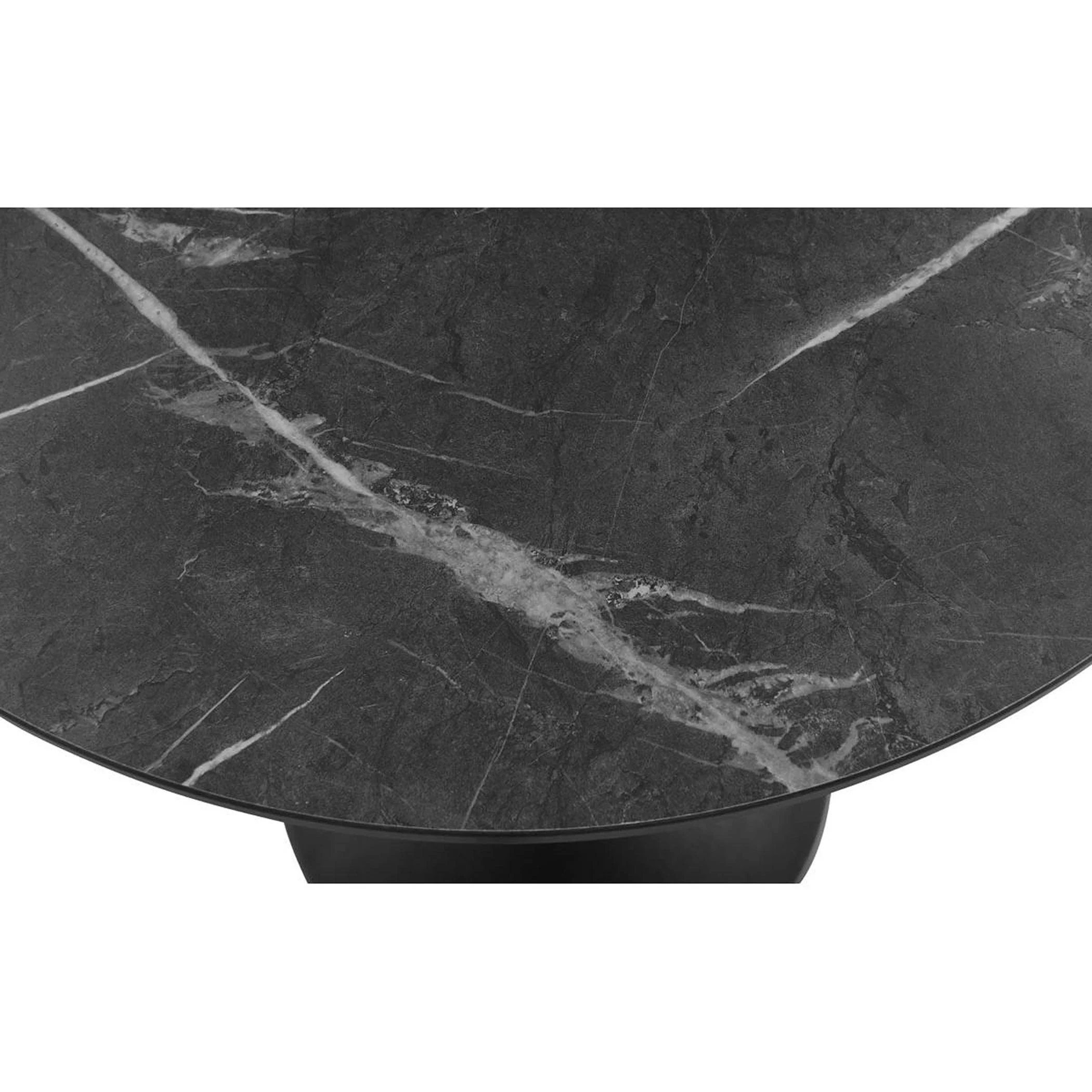 JANNIE 30 BISTRO TABLE IN BLACK WITH BLACK COLUMN AND BASE - Frankwebs