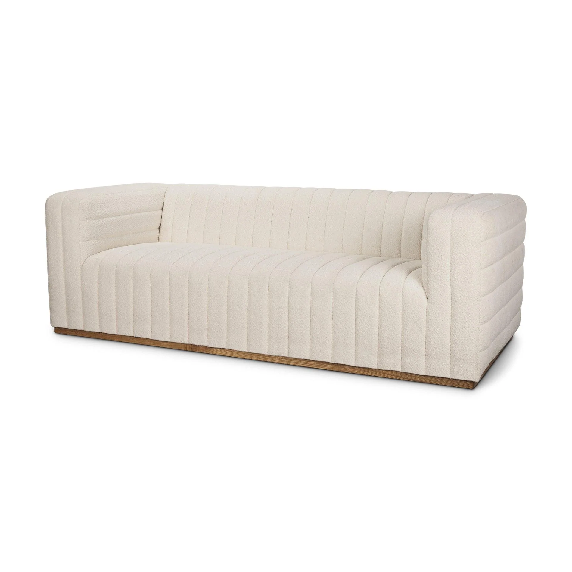 Ricciardo Cream Boucle 3-Seater Sofa - Frankwebs