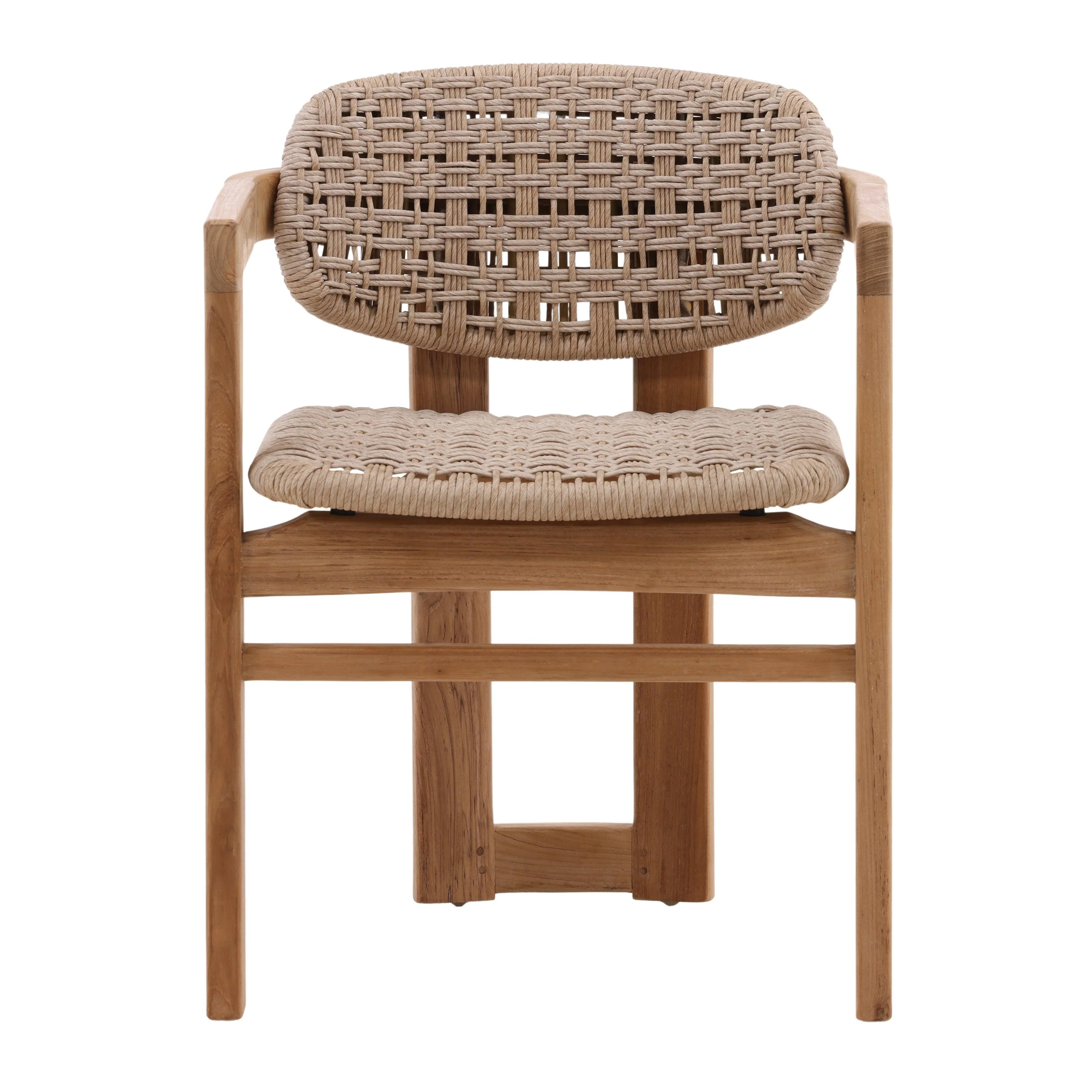Jovianne Outdoor Dining Chair Beige - Frankwebs