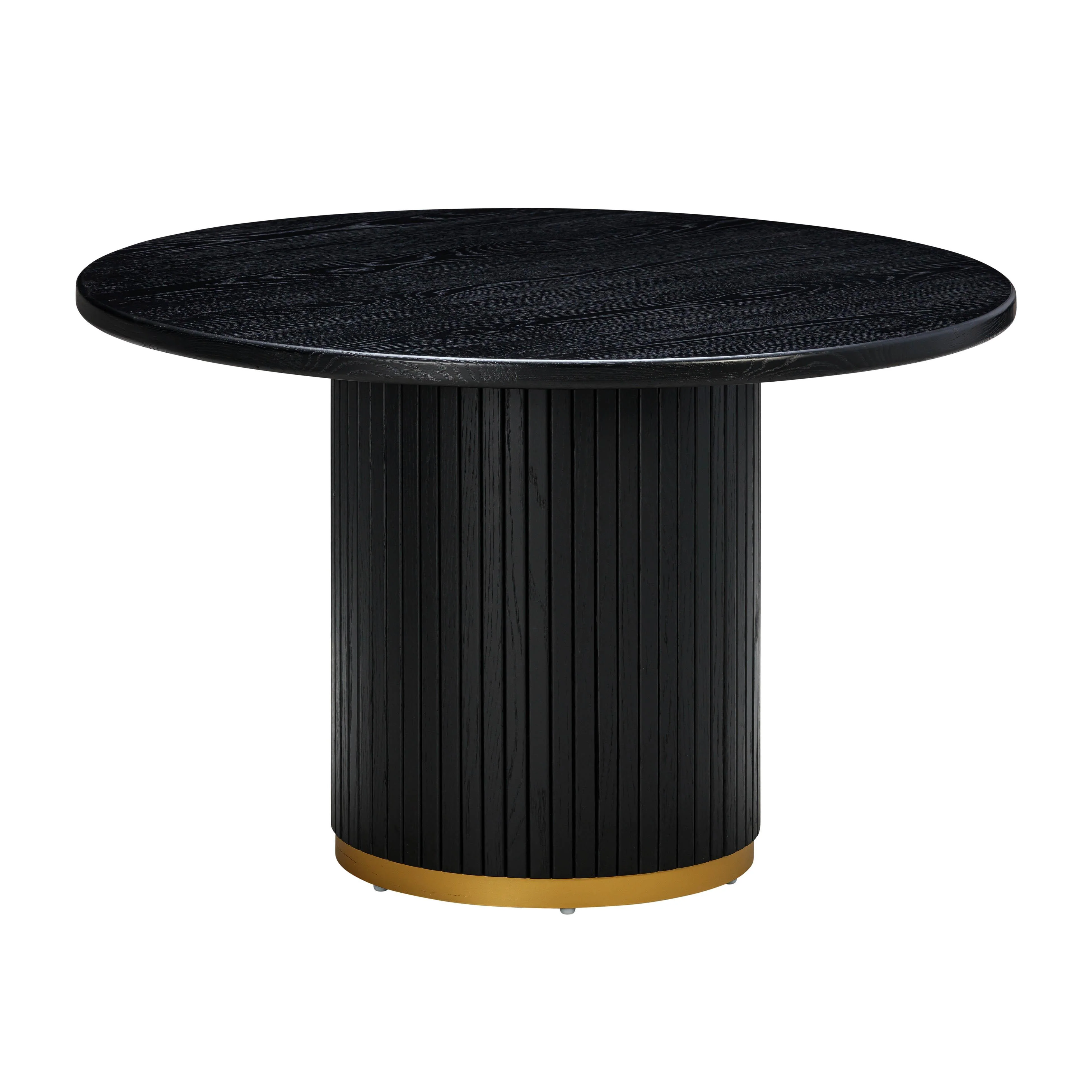 Chelsea Black Oak Round Dining Table - Frankwebs