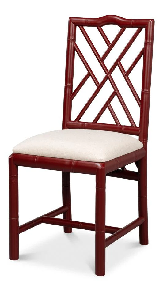 Brighton Bamboo Side Chair - Burgundy - Set of 2 - Frankwebs