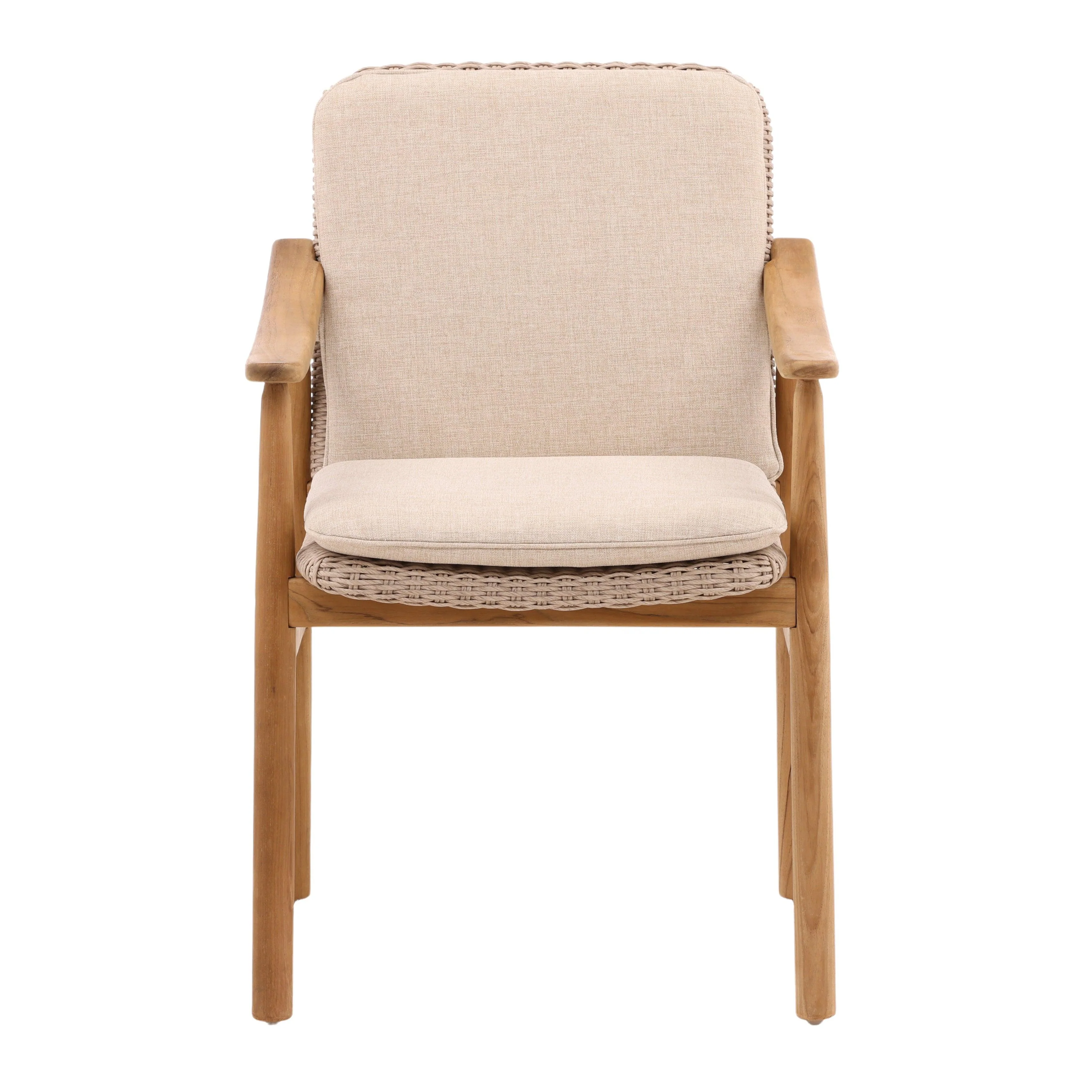 Wesley Outdoor Dining Chair Set of 2 Beige - Frankwebs