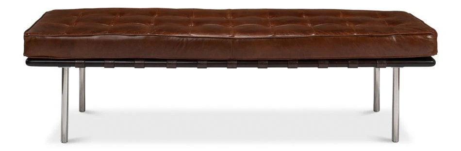 Prince Albert Bench - Vintage Havana Lthr - Frankwebs
