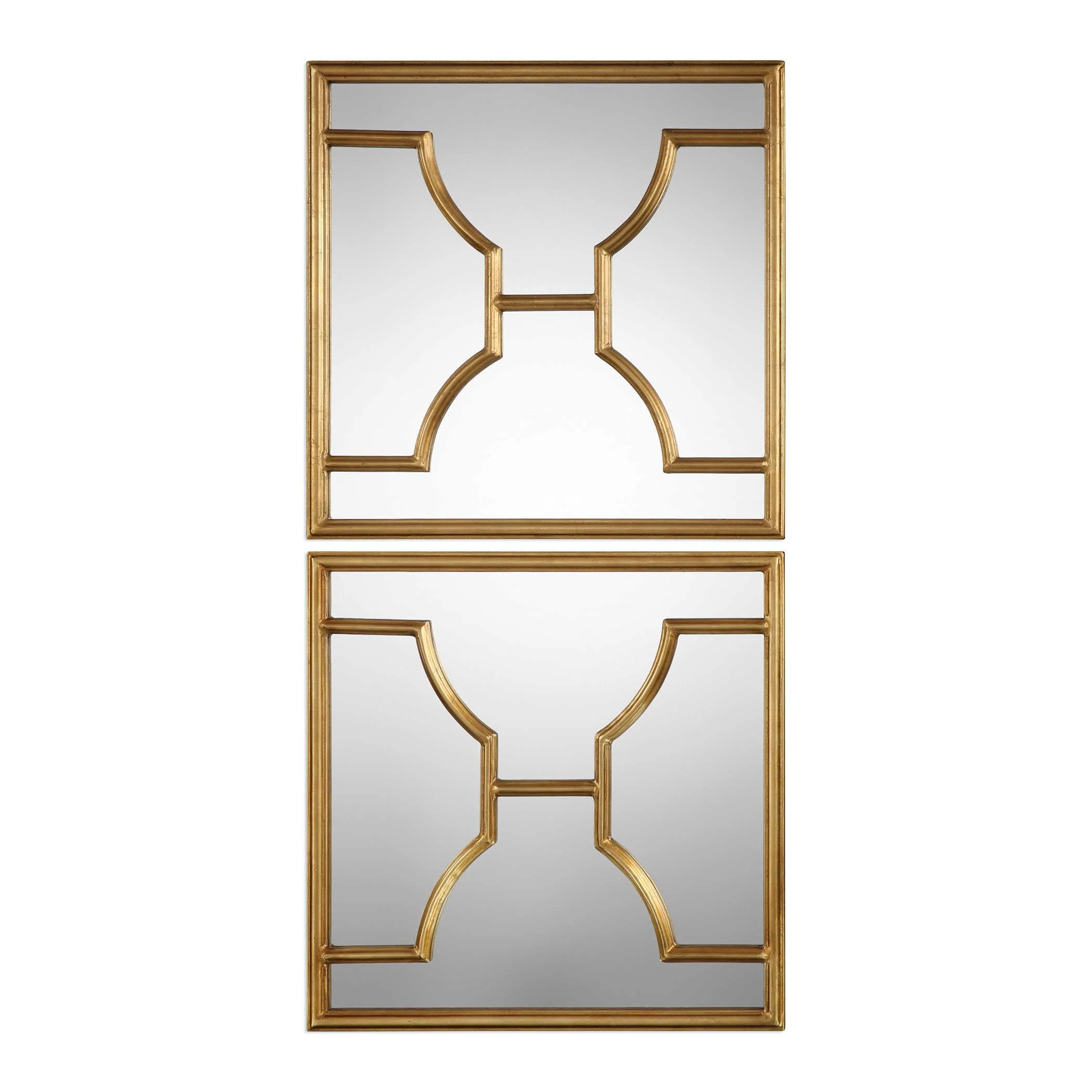 MISA GOLD SQUARE MIRRORS SET OF 2 - Frankwebs
