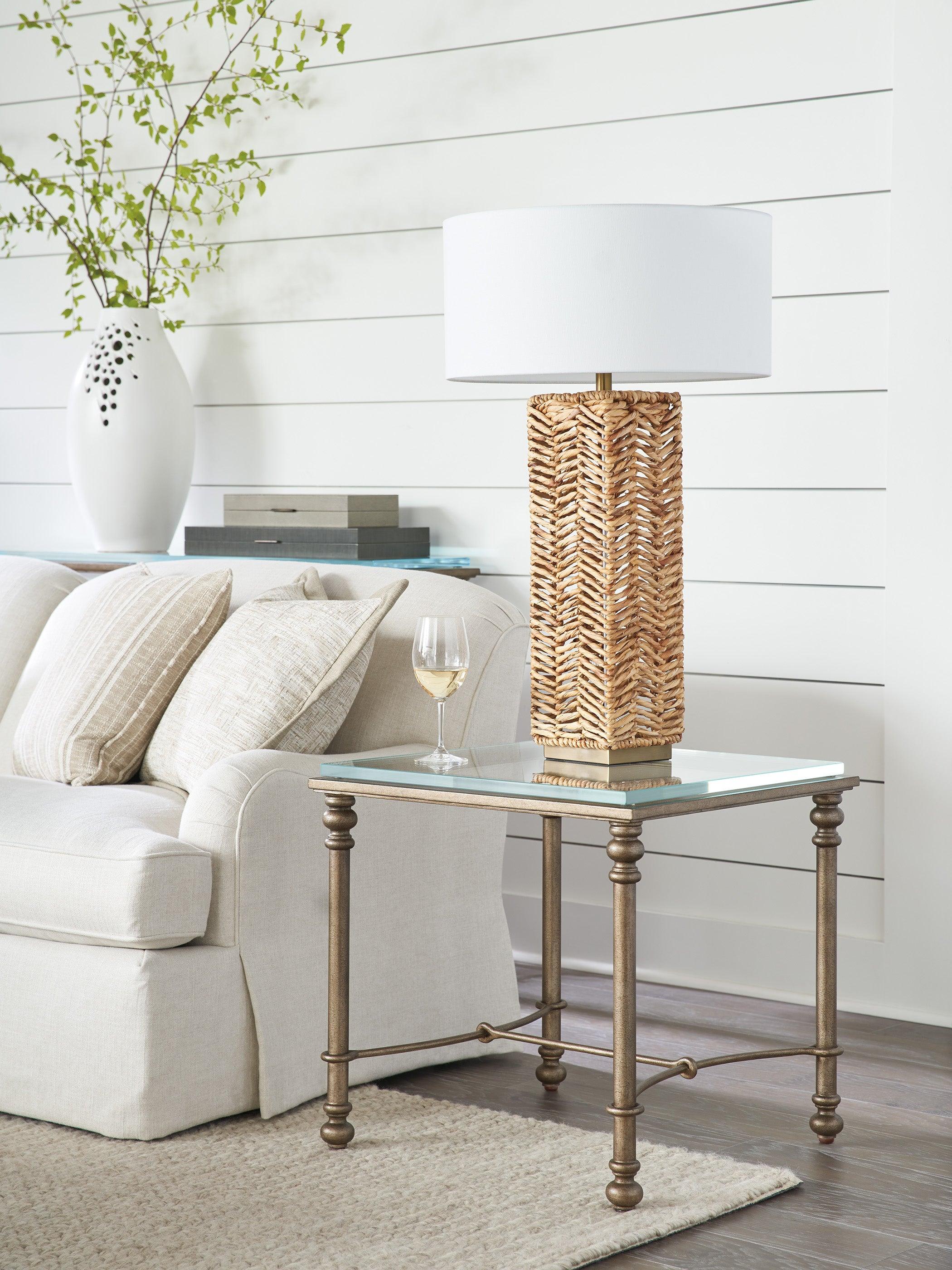 Laguna Bluff Metal And Glass End Table - Frankwebs