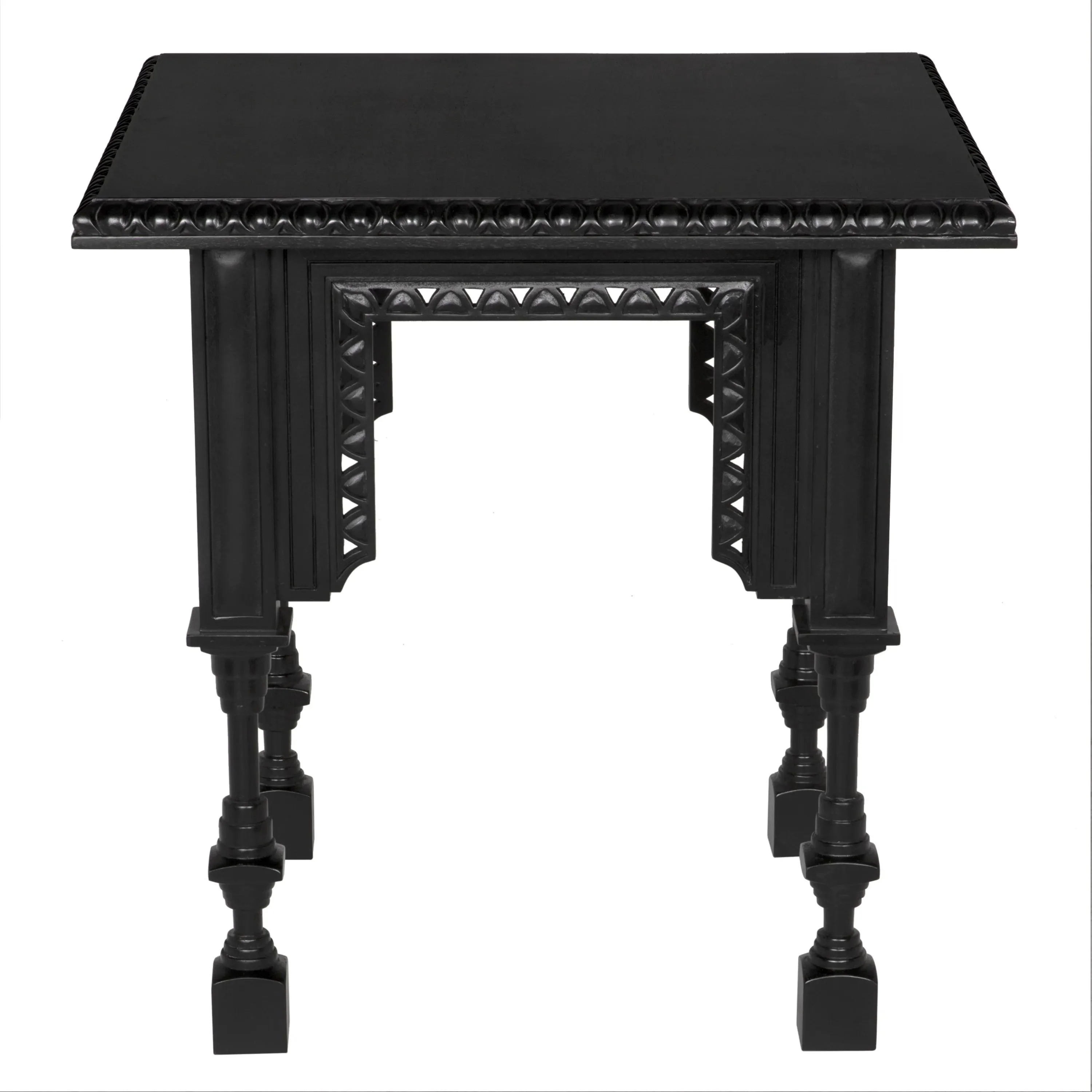 Luxor Side Table, Hand Rubbed Black - Frankwebs