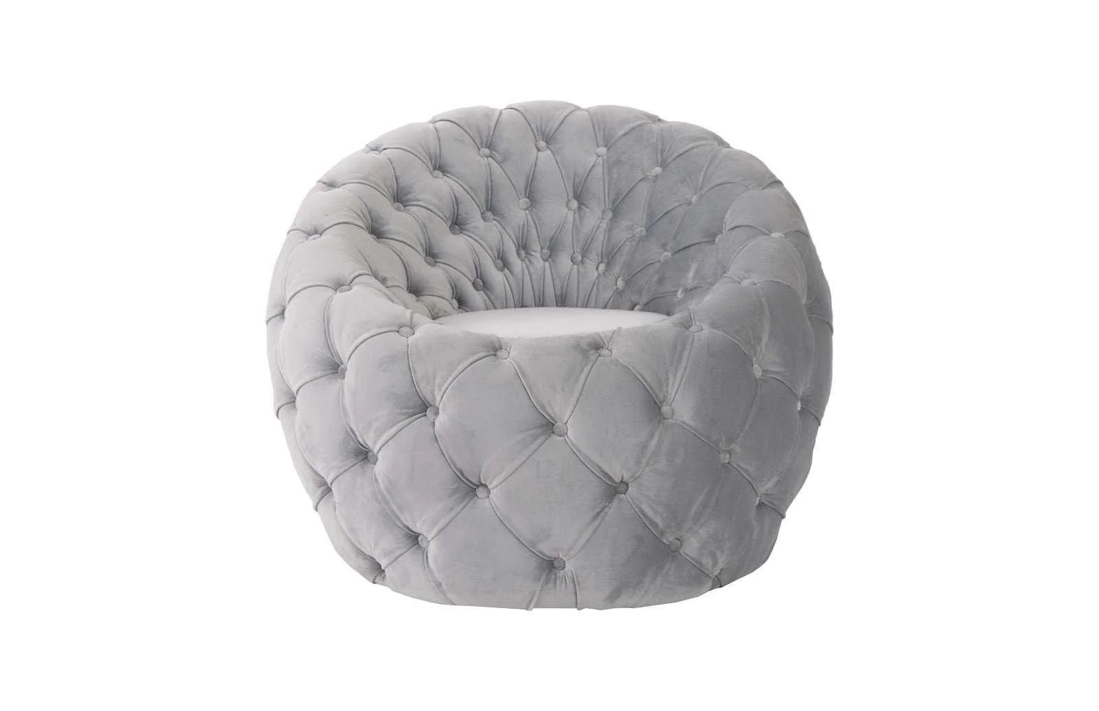 Egg Chair, Cool Gray Velvet Fabric - Frankwebs