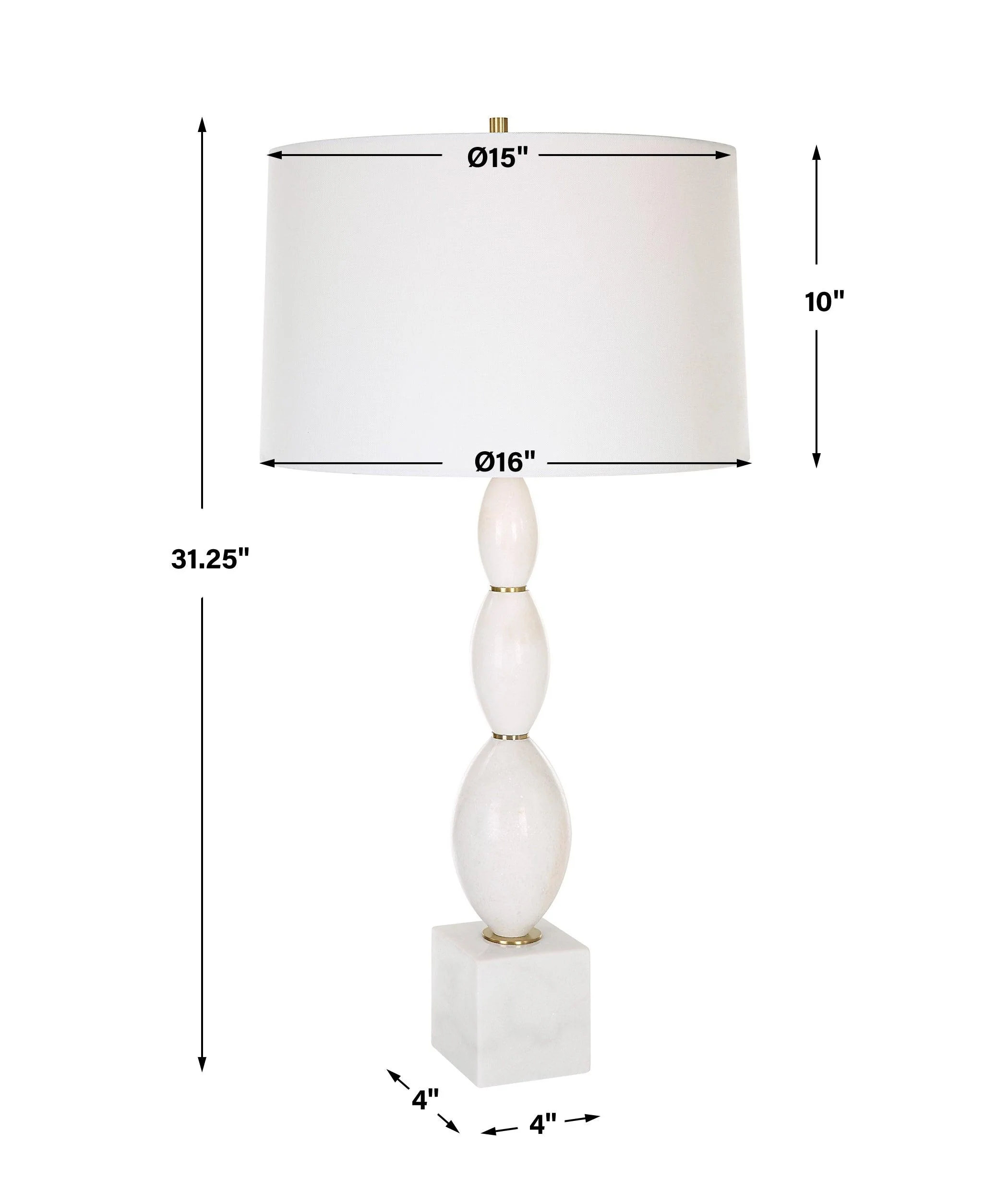 Regalia White Marble Table Lamp - Frankwebs