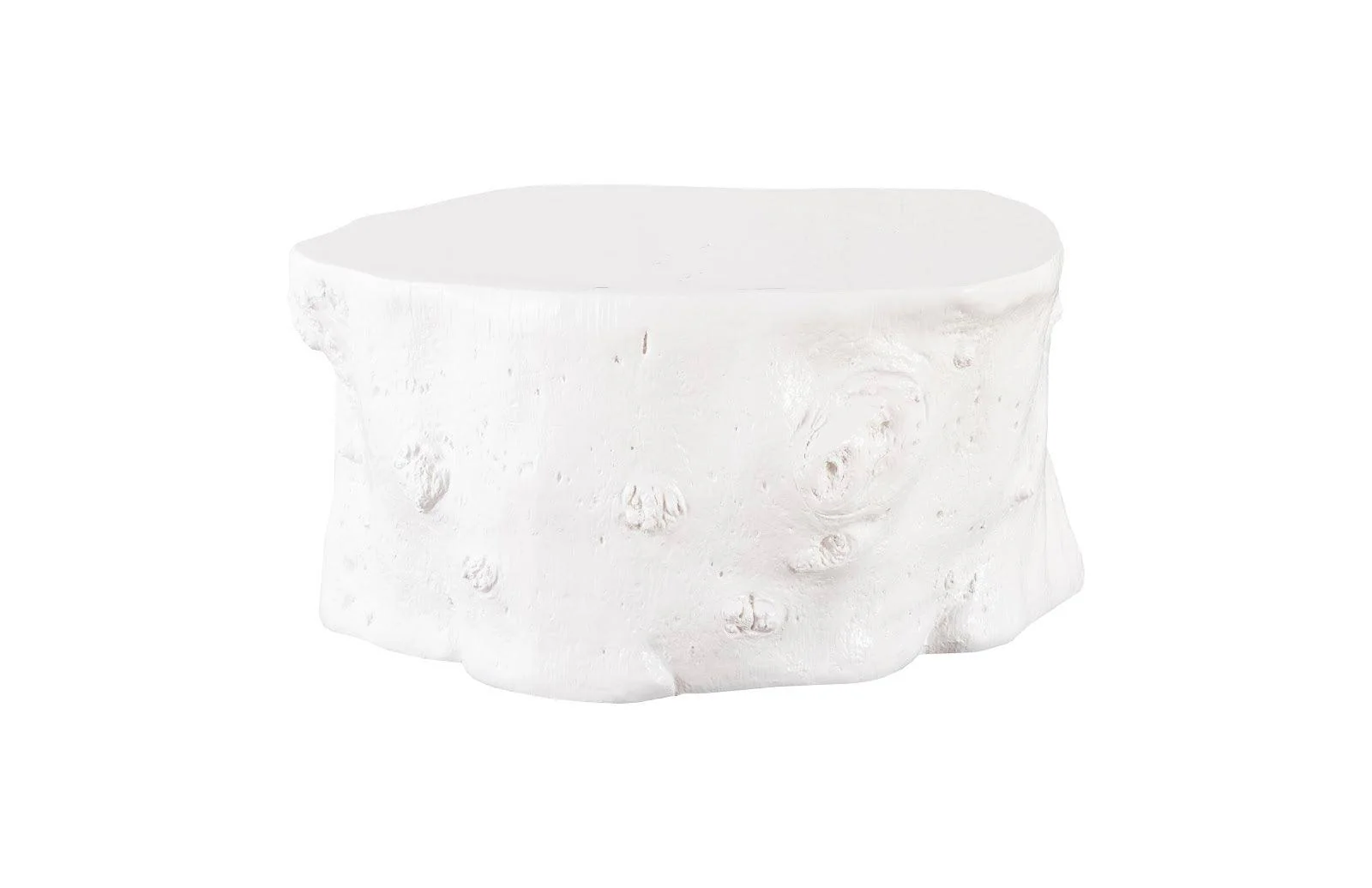 Log Coffee Table, Gel Coat White - Frankwebs