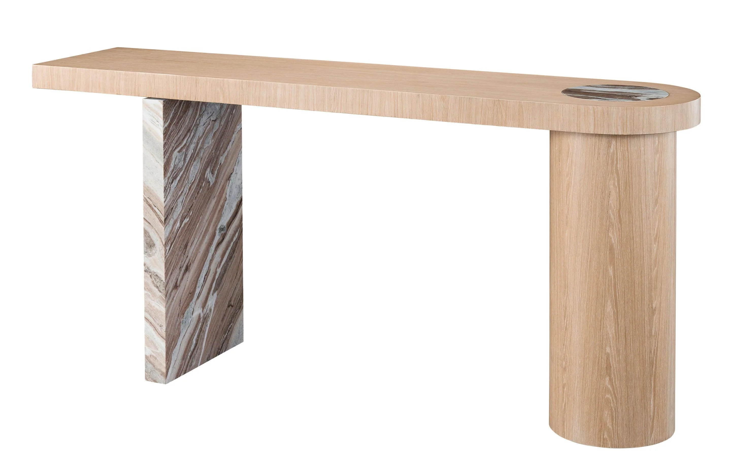 Modern Nomad Wood and Stone Console - Frankwebs
