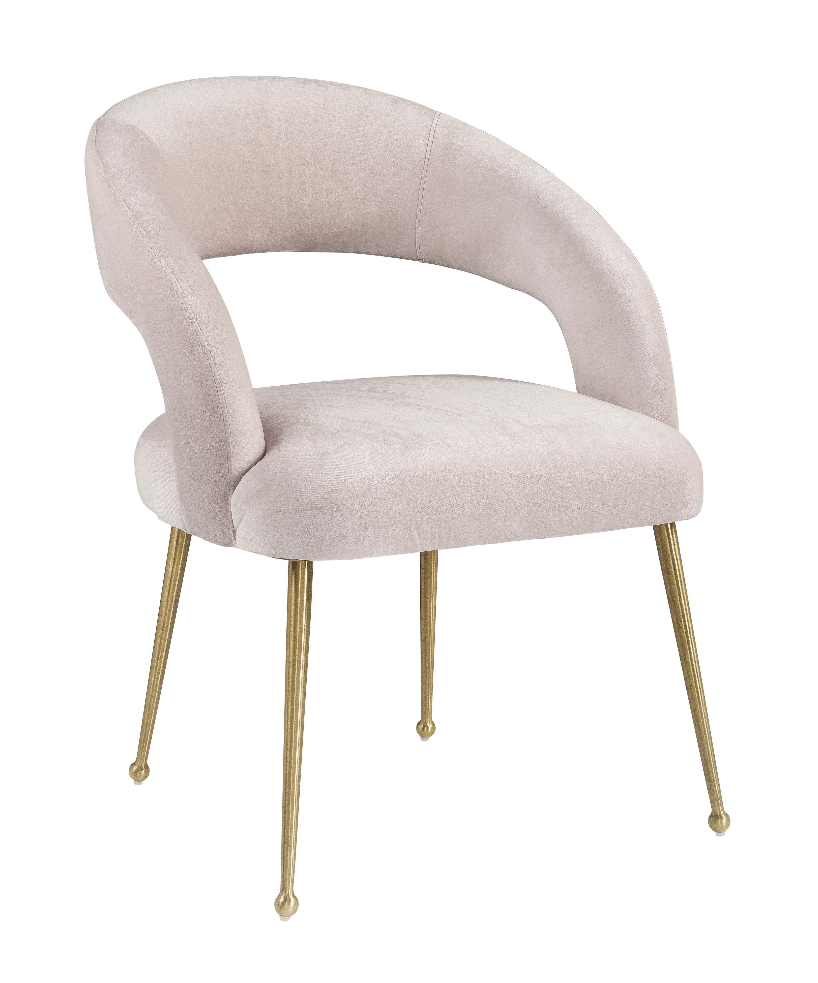 Rocco Blush Velvet Dining Chair - Frankwebs