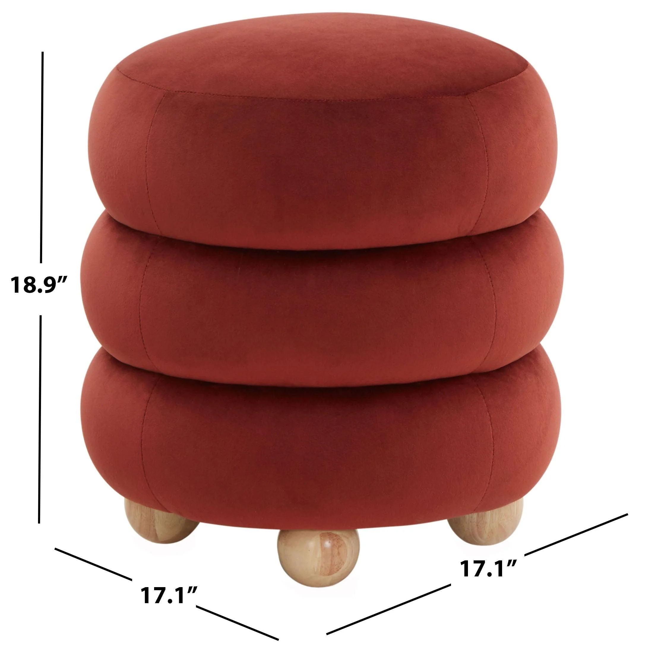 CECELIA ROUND OTTOMAN - Frankwebs