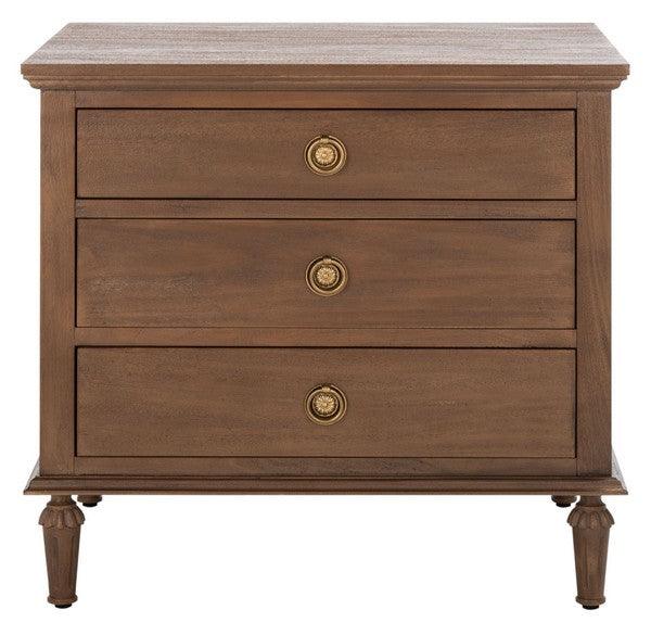 LISABET 3 DRAWER WOOD NIGHTSTAND - Frankwebs