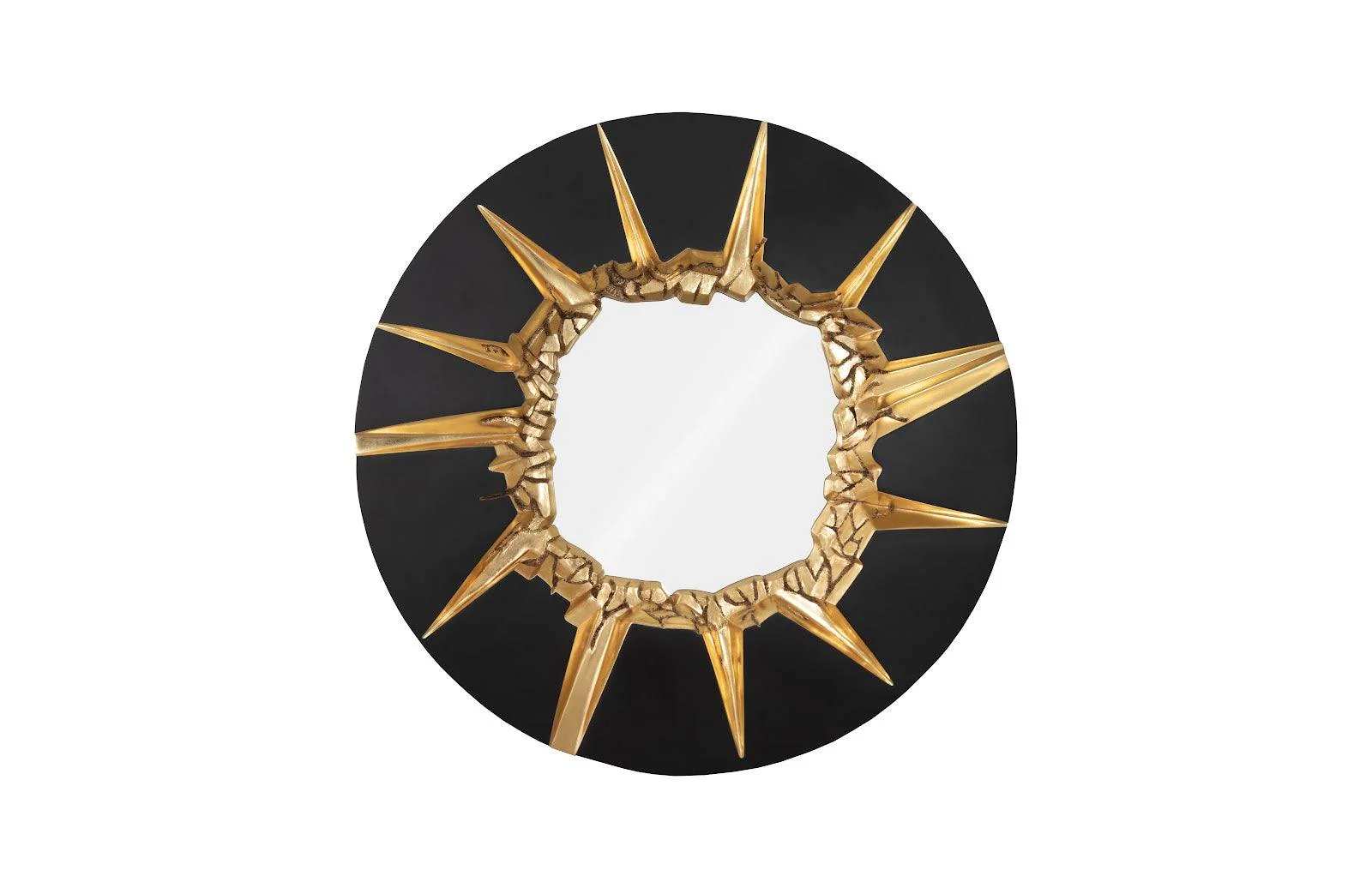 Circular Cracked Mirror, Black & Gold - Frankwebs