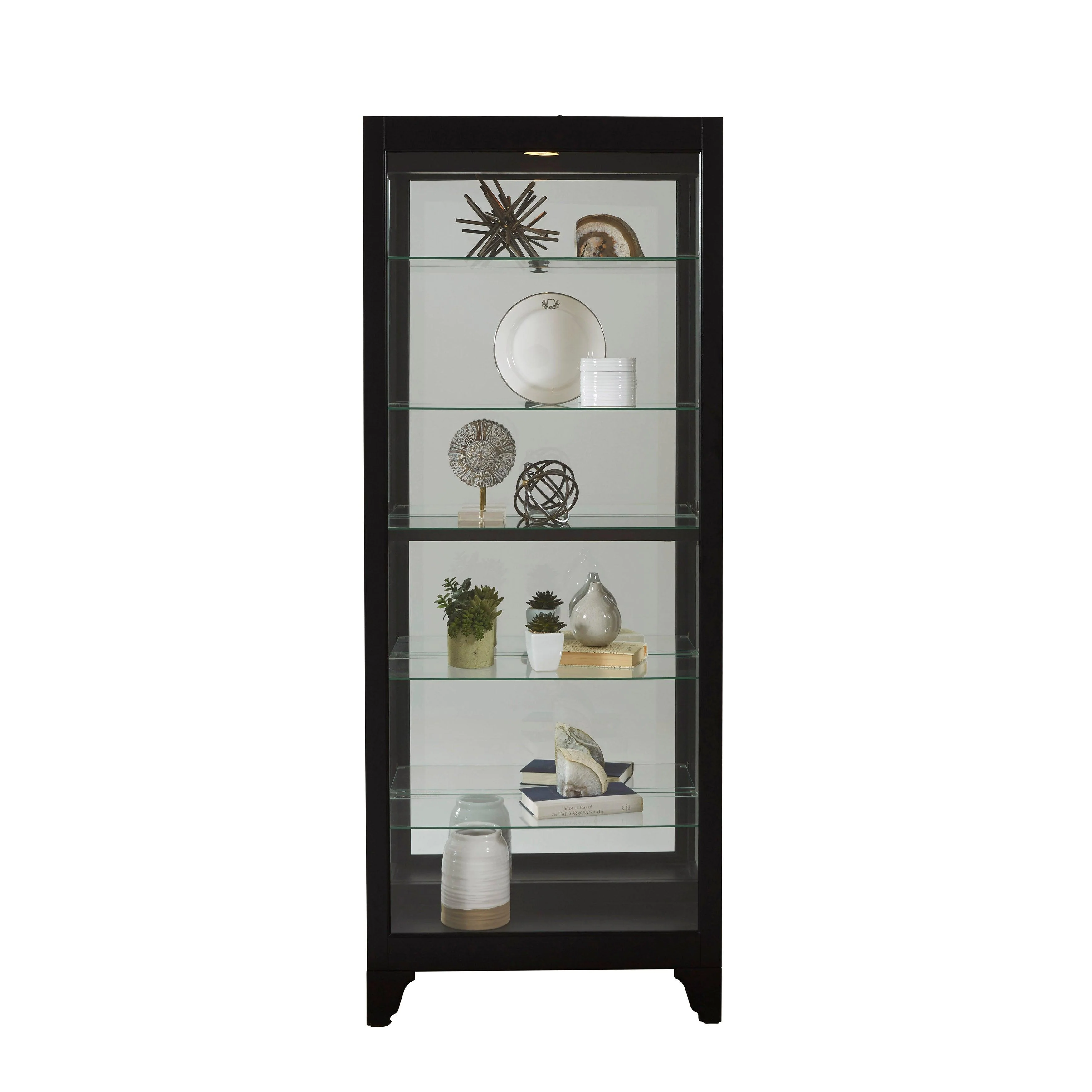 Lighted Gallery Style 5 Shelf Curio Cabinet - Frankwebs