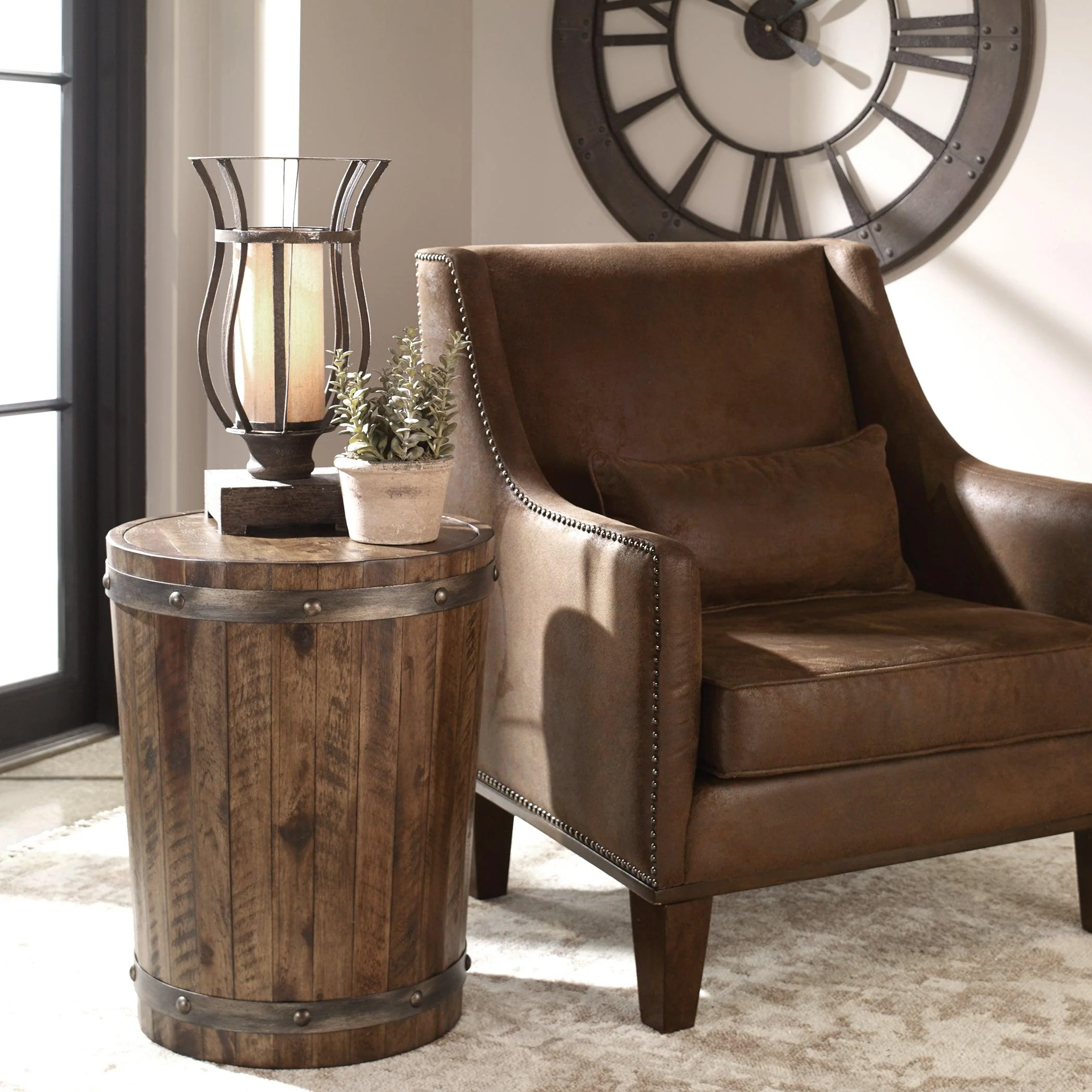 Ceylon Wine Barrel Side Table - Frankwebs