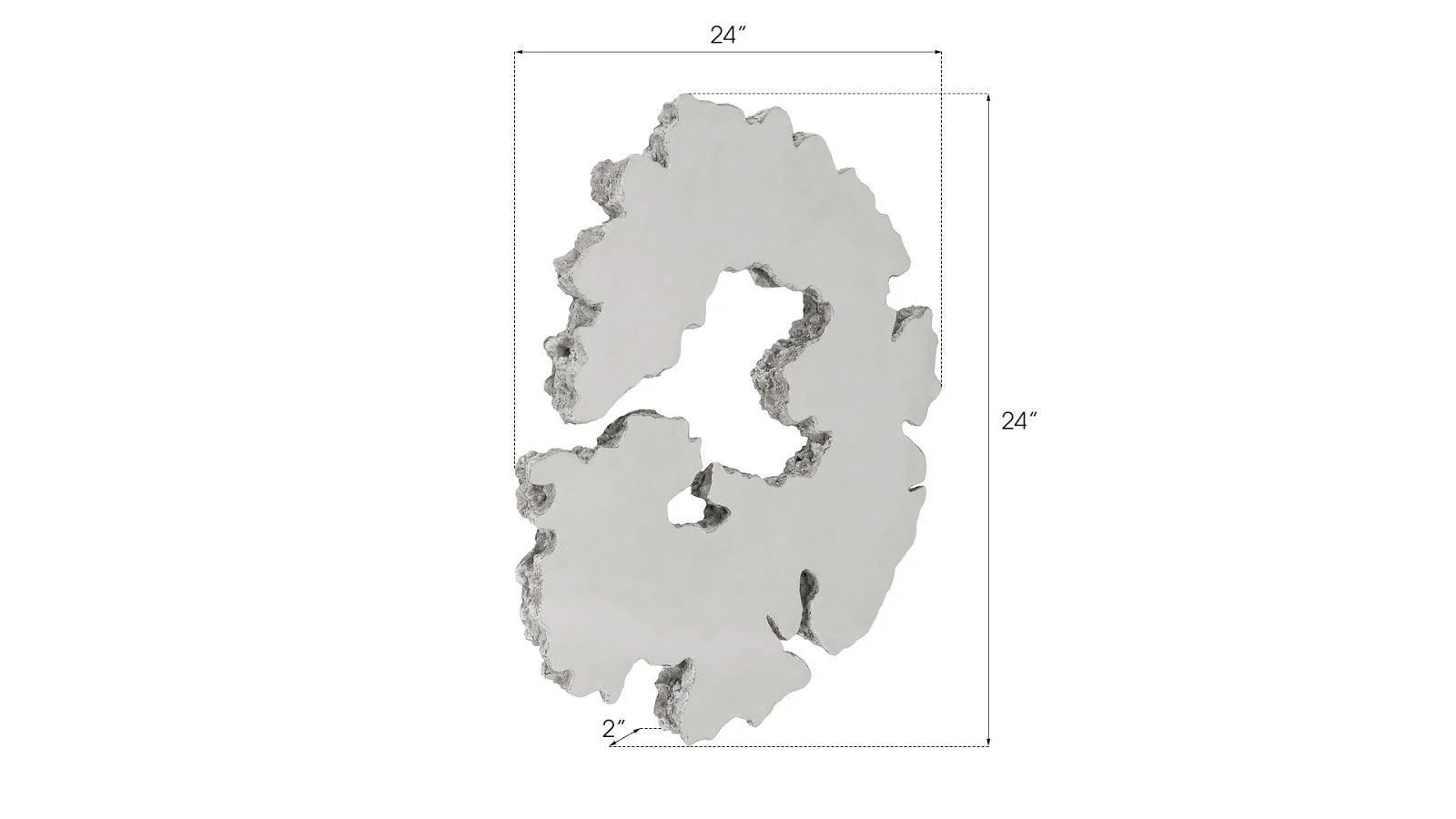 Lava Slice Wall Art, Resin, Stainless Steel, LG - Frankwebs