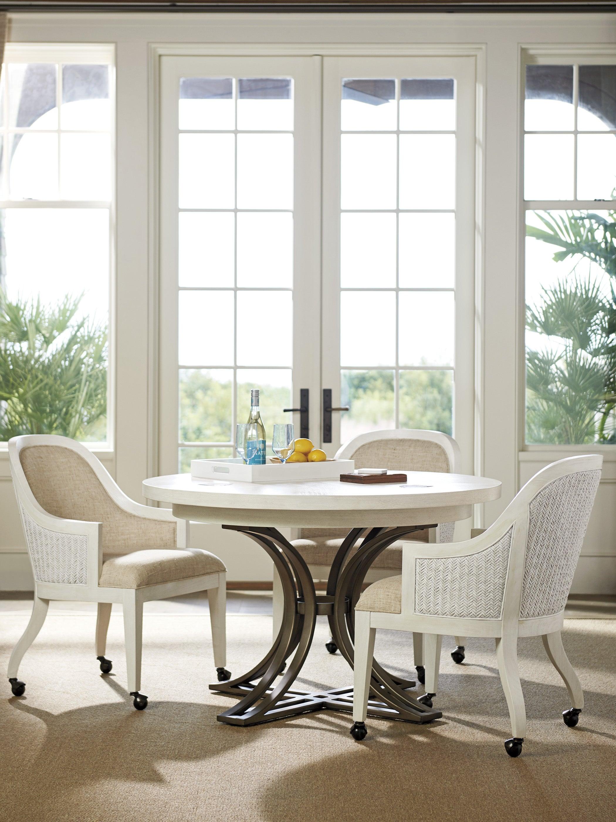 Ocean Breeze Bayview Arm Chair With Casters - Frankwebs