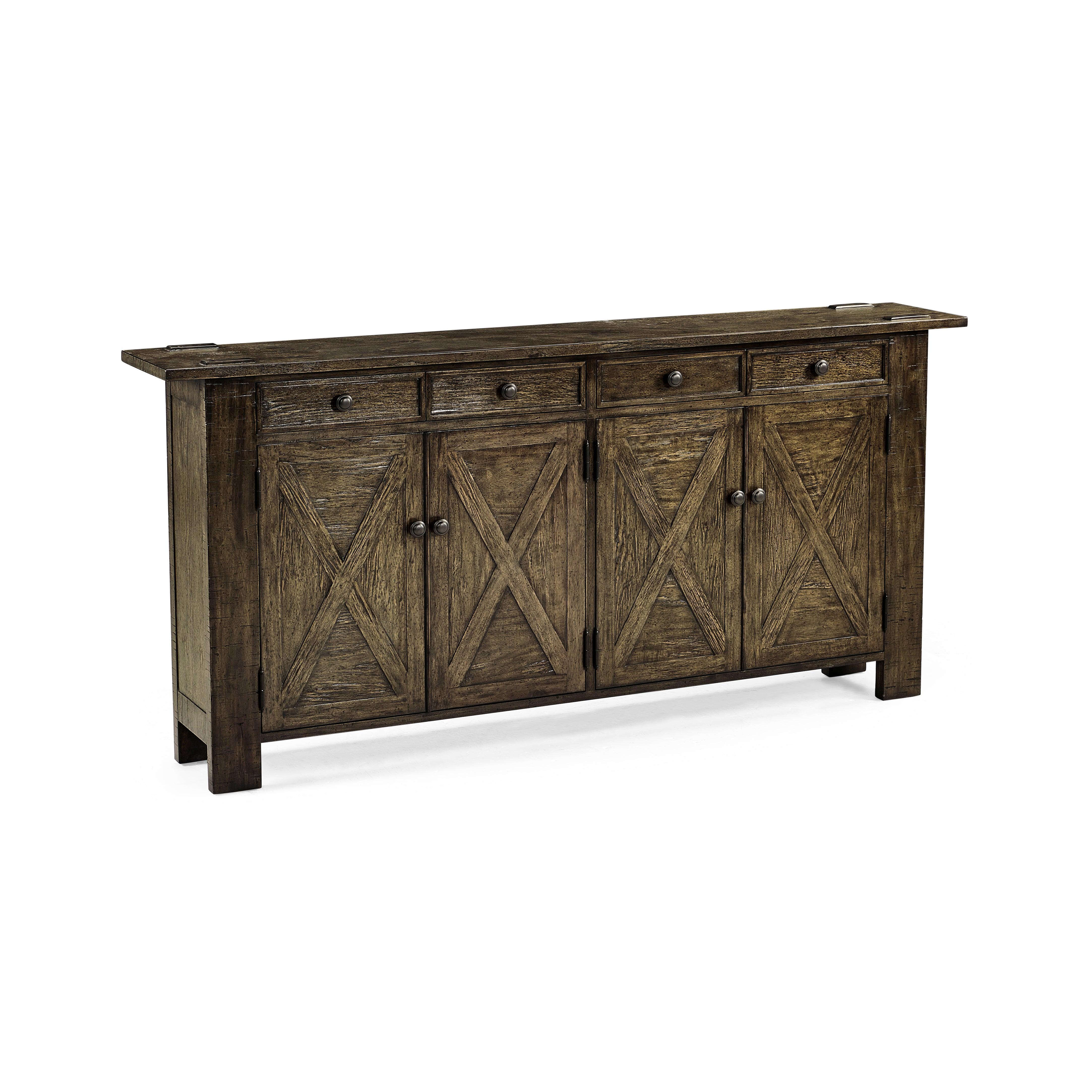 Casual Accents Dark Driftwood Narrow Credenza - Frankwebs
