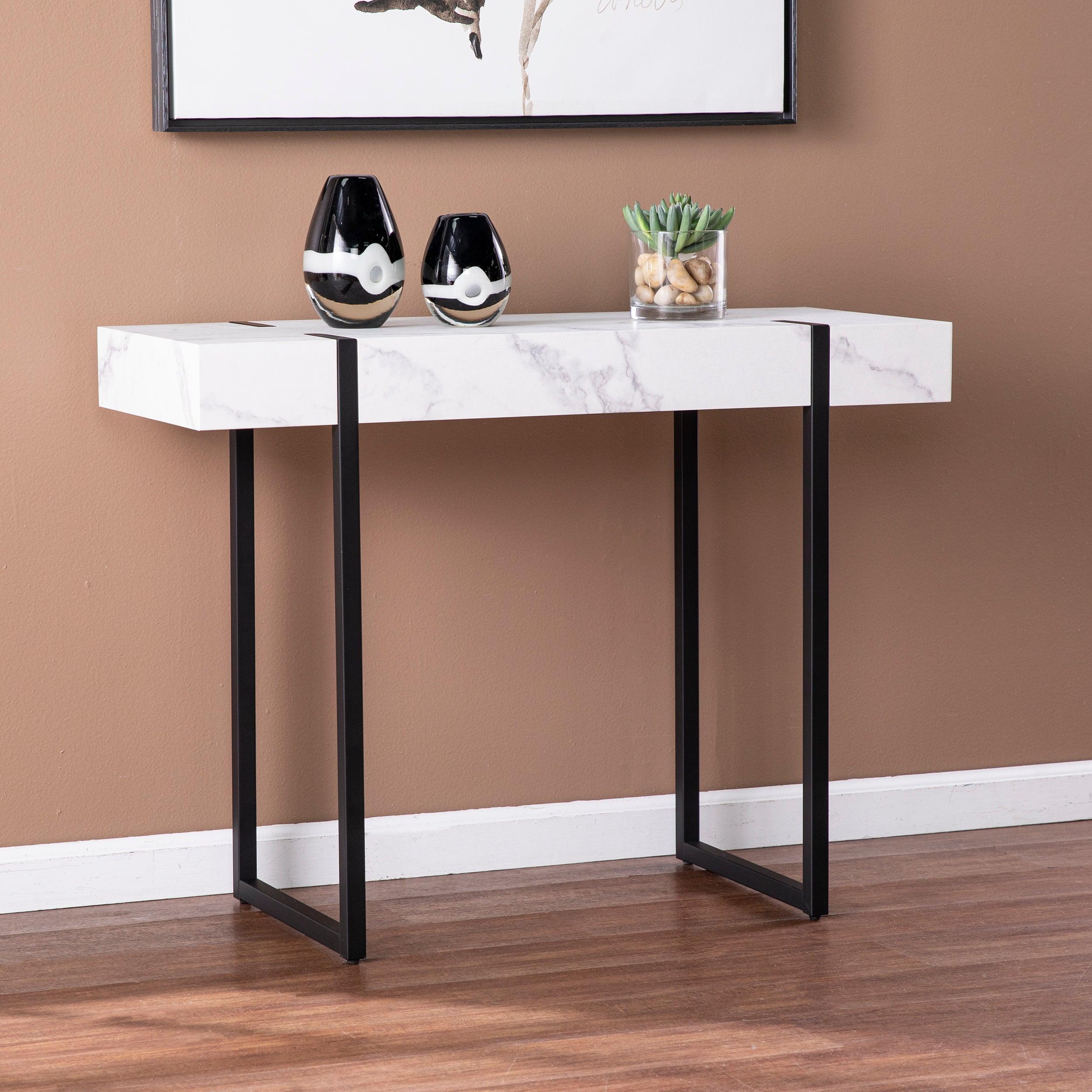Rangley Modern Faux Marble Console Table - Frankwebs