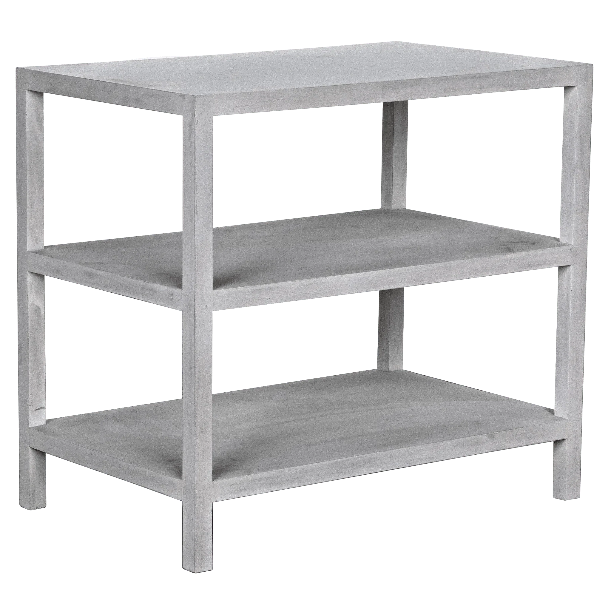 2 Shelf Side Table, White Wash - Frankwebs