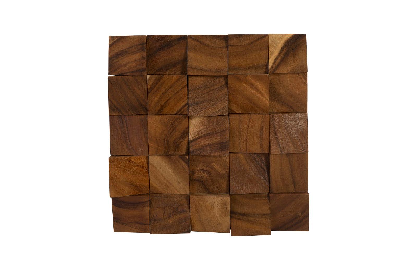 Blocks Wall Tile, Chamcha Wood, Natural - Frankwebs