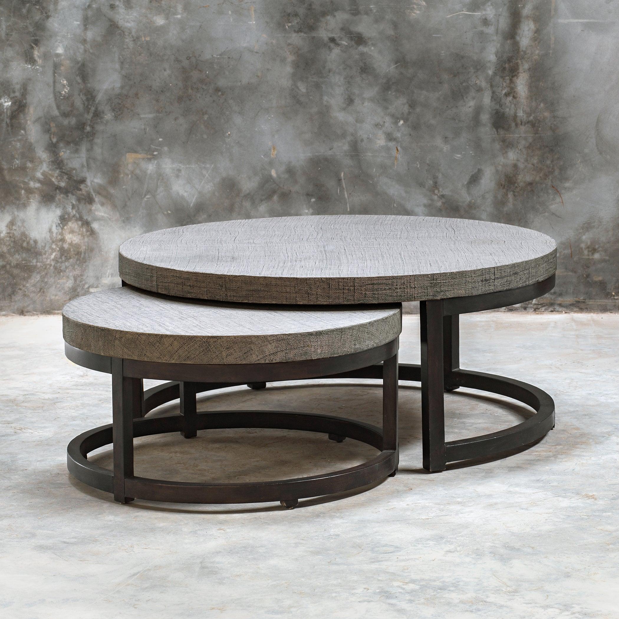 Aiyara Gray Nesting Tables, S/2 - Frankwebs
