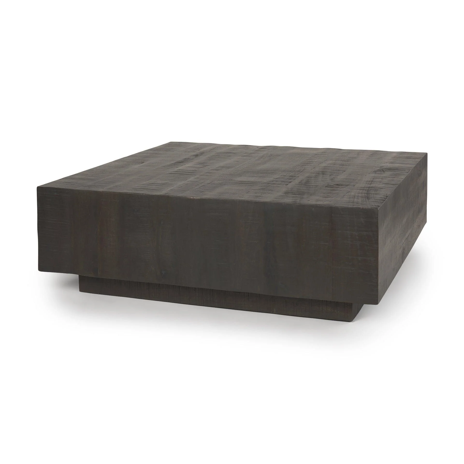 Hayden Dark Brown Wood Square Coffee Table - Frankwebs