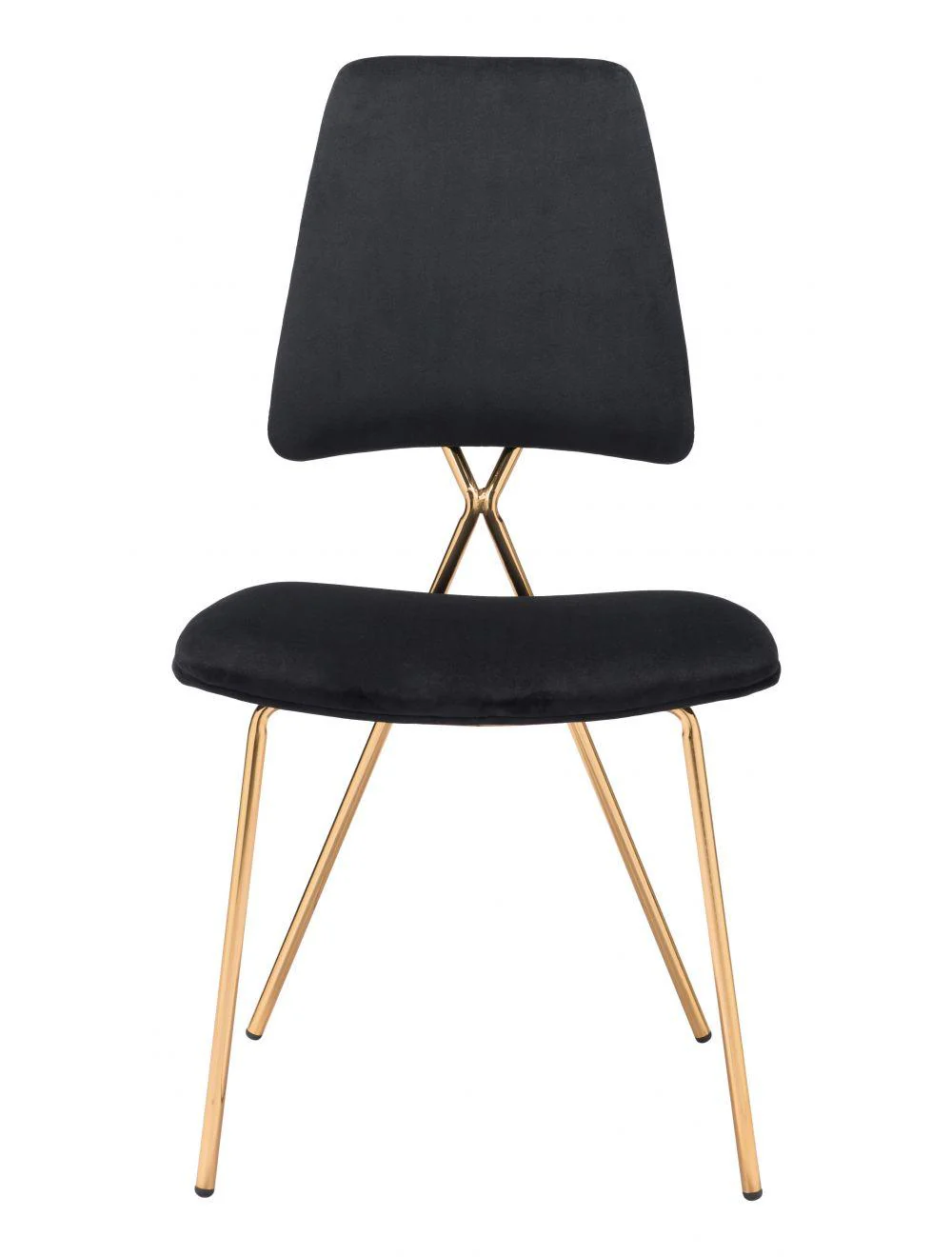 Chloe Dining Chair (Set of 2) Black & Gold - Frankwebs