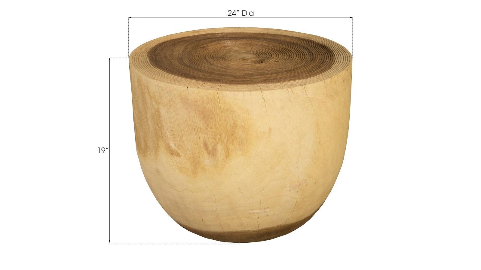 Lathe Side Table, Chamcha Wood - Frankwebs