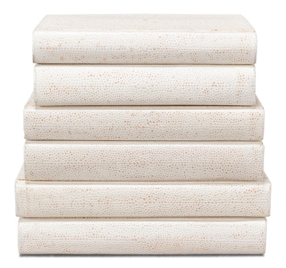 Shagreen Books - Set Of 12 - Osprey White - Frankwebs