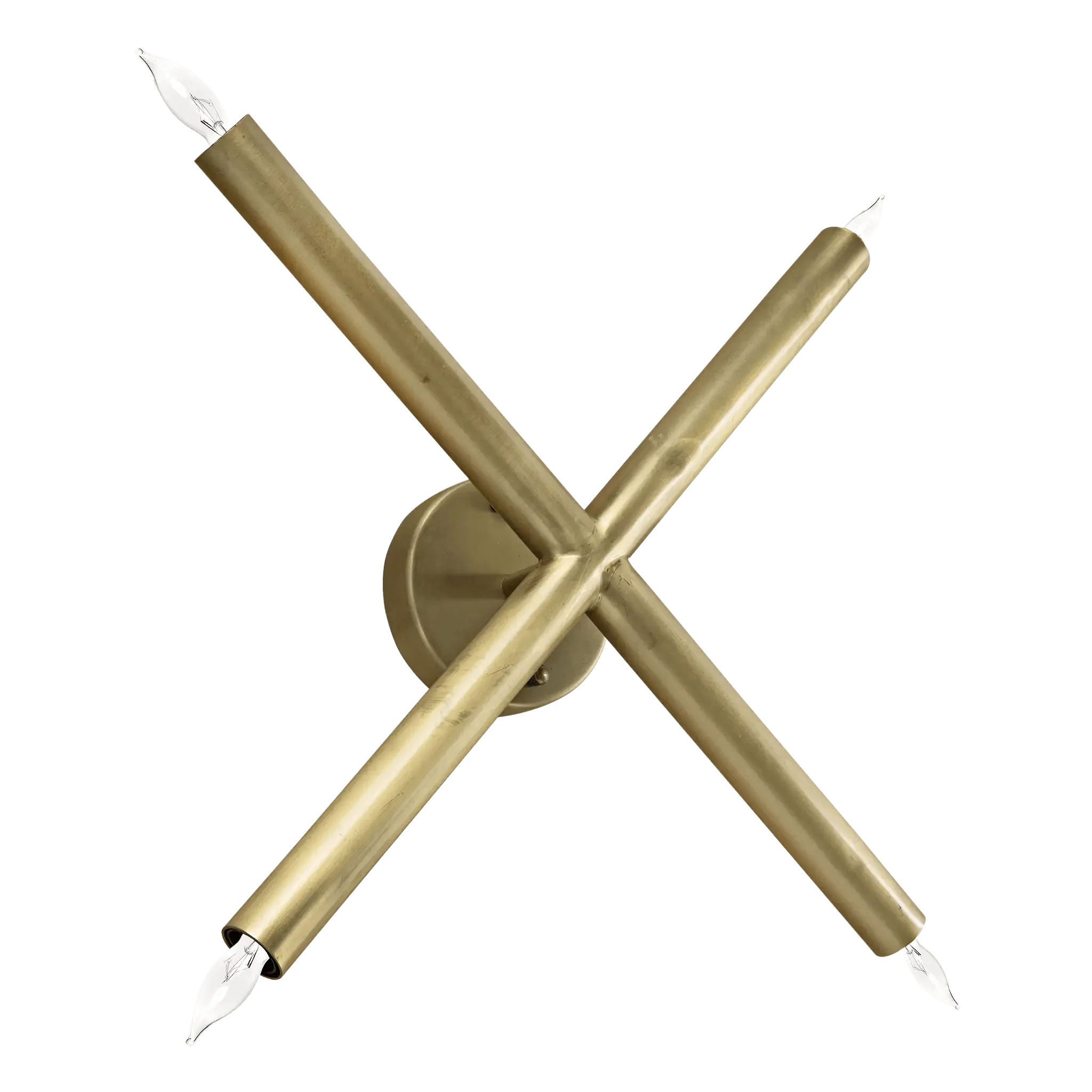 Cross Sconce, Metal with Brass Finish - Frankwebs