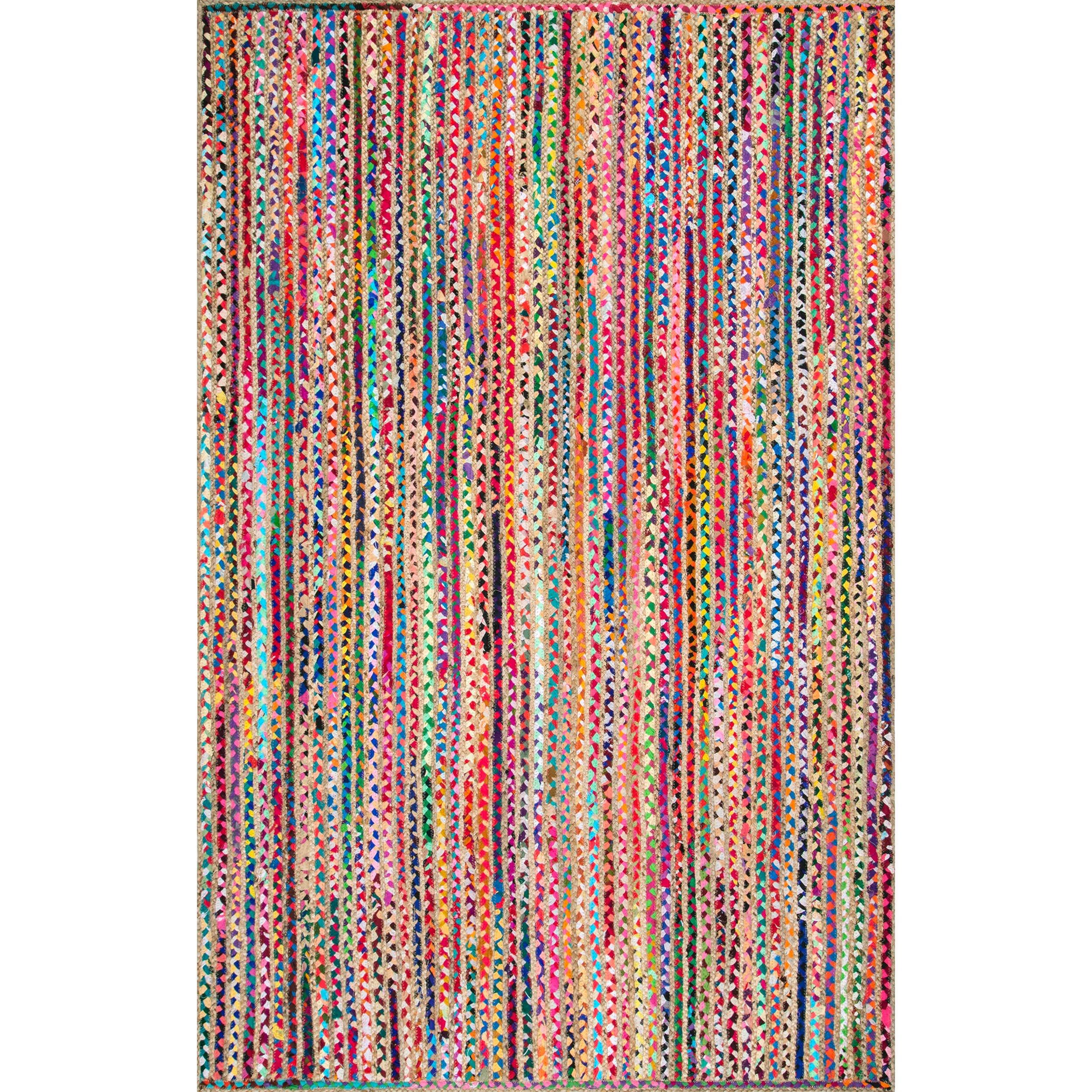 Aleen Braided Cotton/Jute Area Rug - Frankwebs