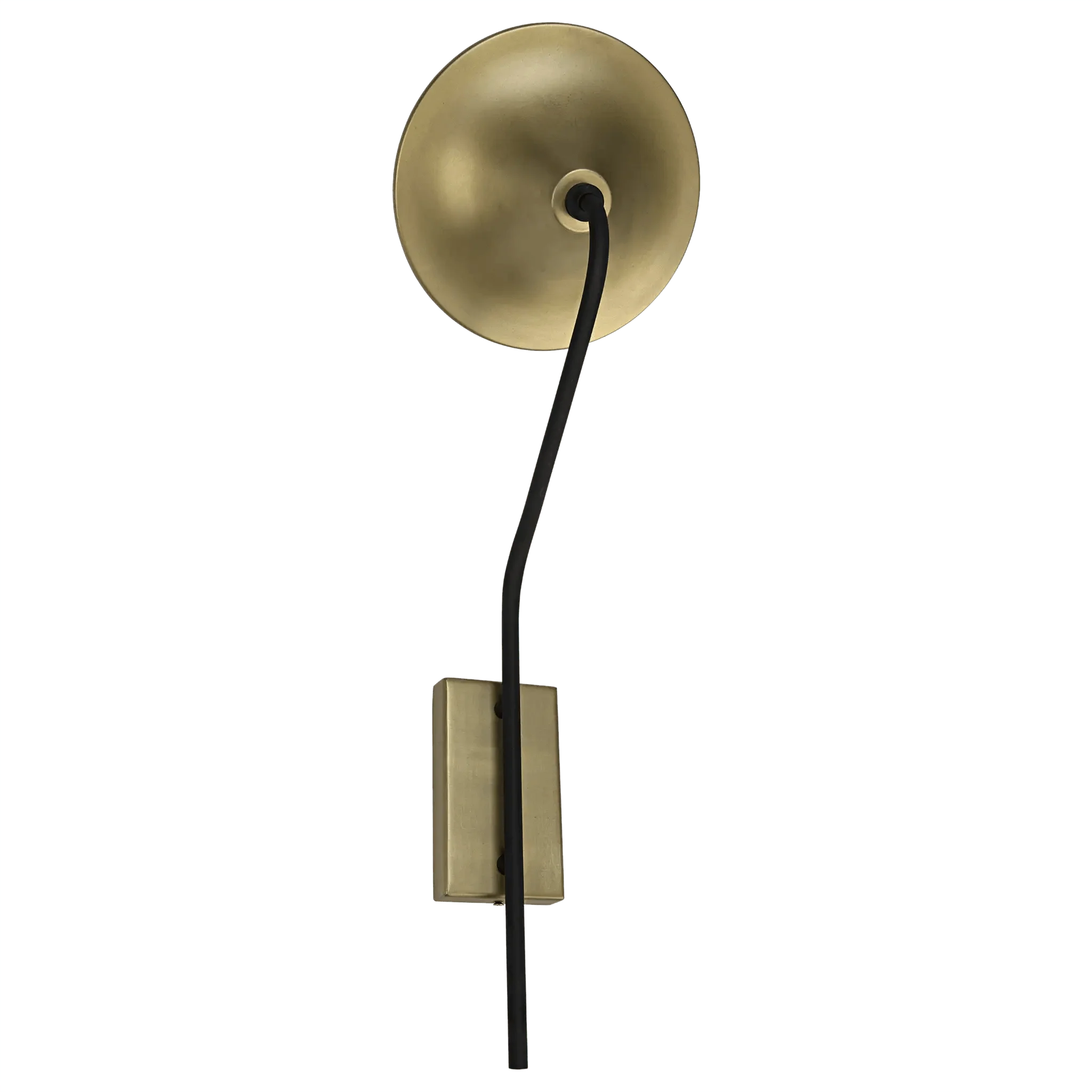 Messala Sconce, Black Steel and Brass Finish - Frankwebs
