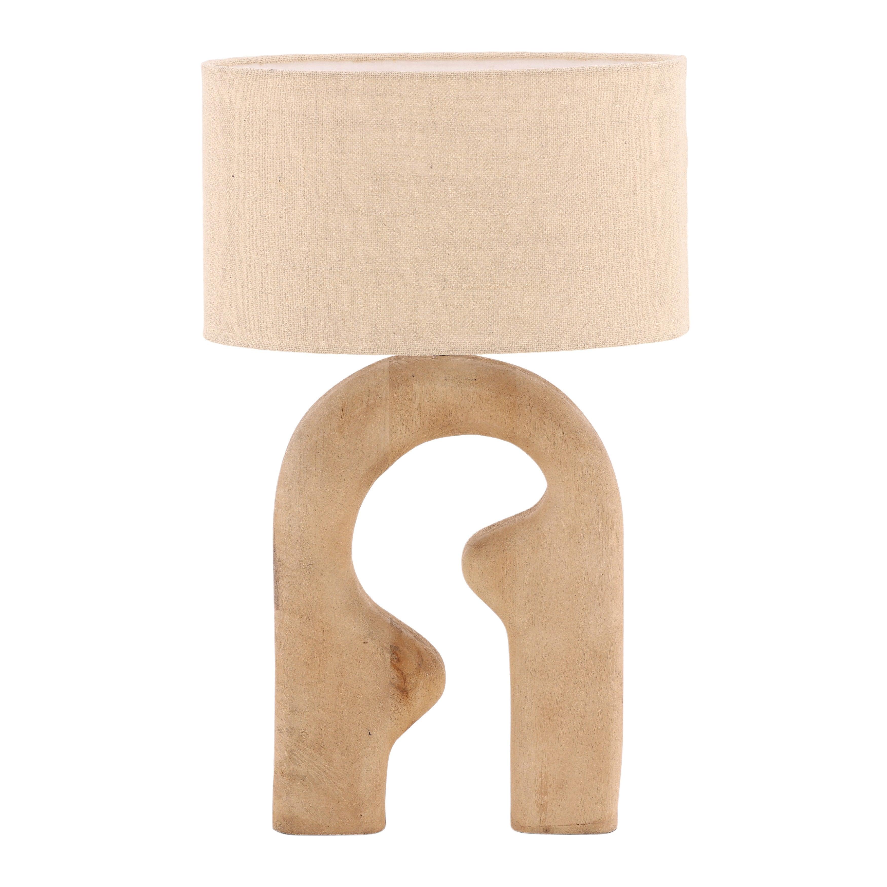 Saylor Table Lamp Natural Brown - Frankwebs