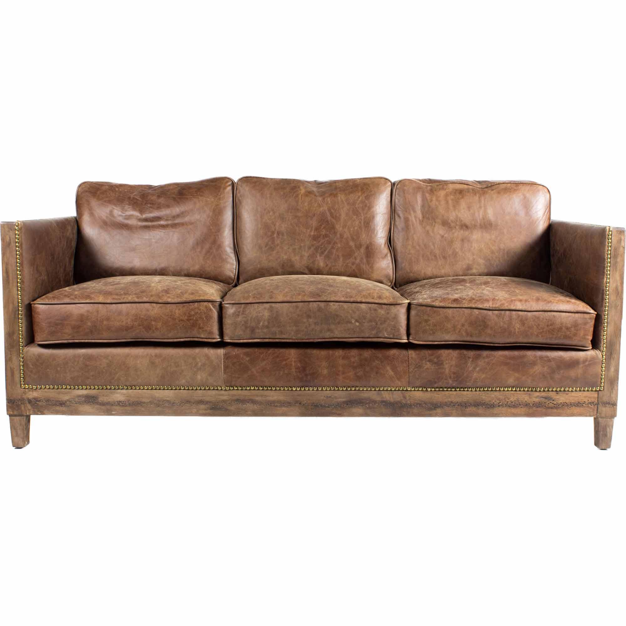 Darlington Sofa Grazed Brown Leather - Frankwebs