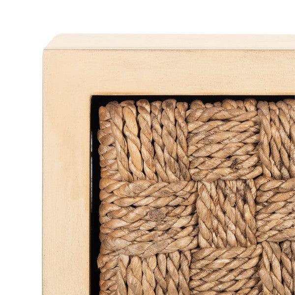 ARMAND WOVEN WOOD NIGHTSTAND - Frankwebs