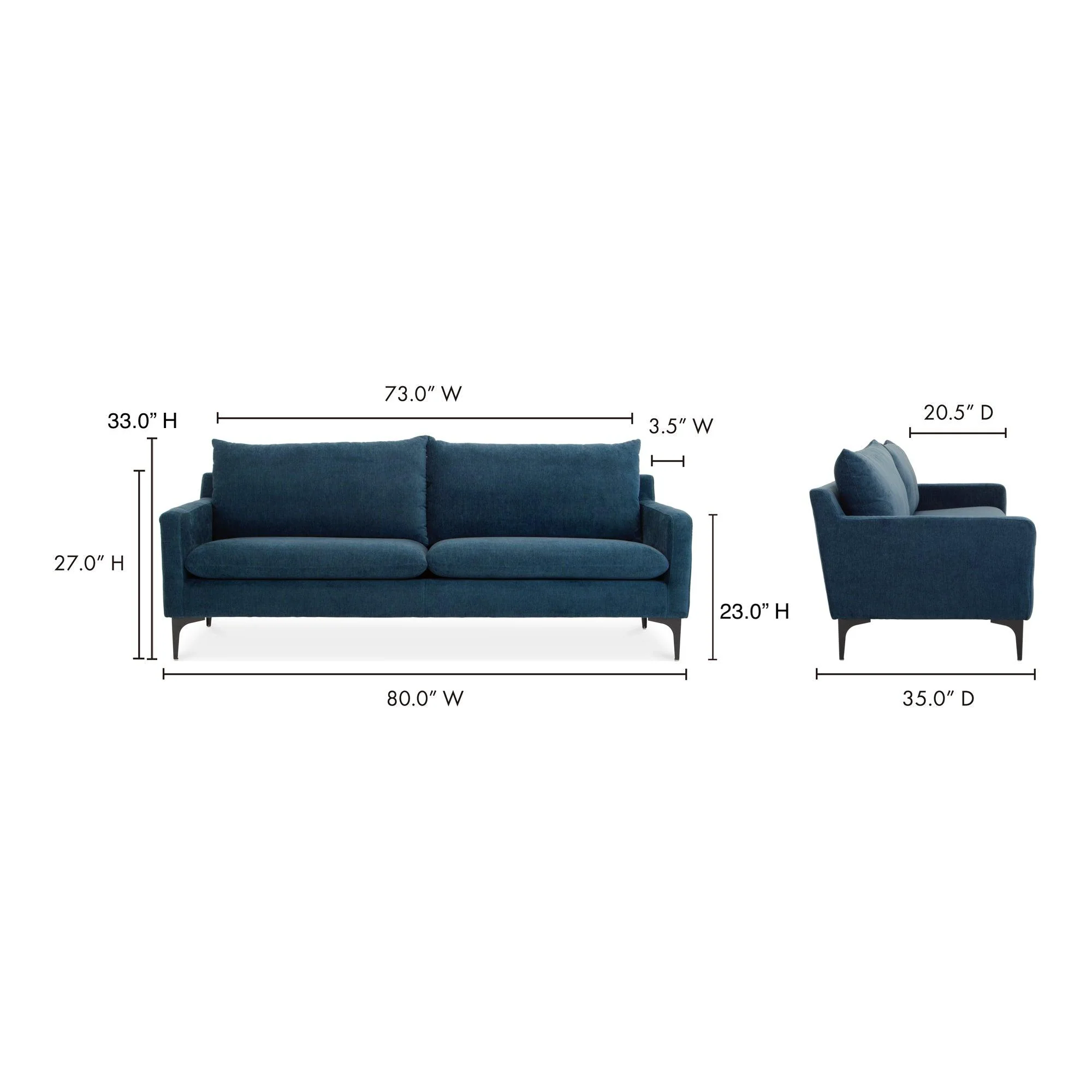 Paris Sofa Blue - Frankwebs