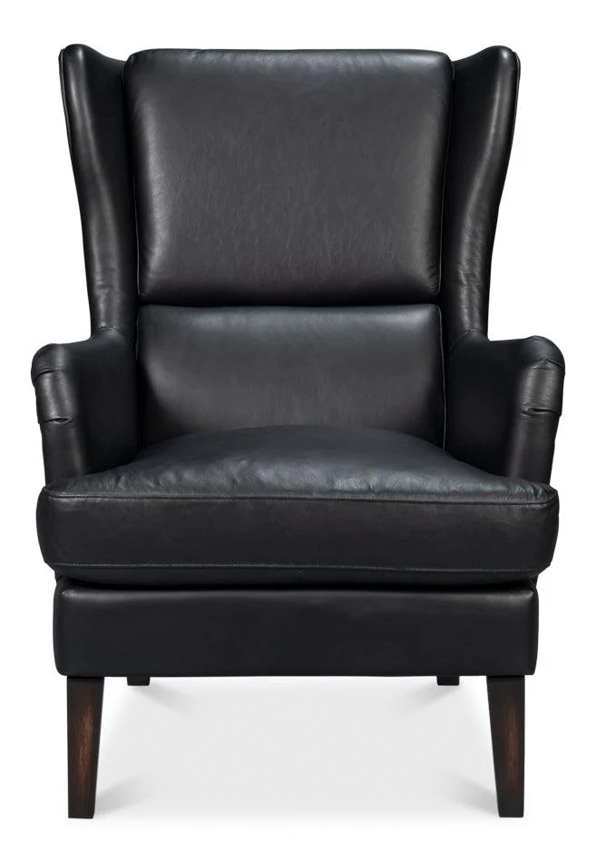 Elite Wing Lounge Chair - Onyx Black - Frankwebs