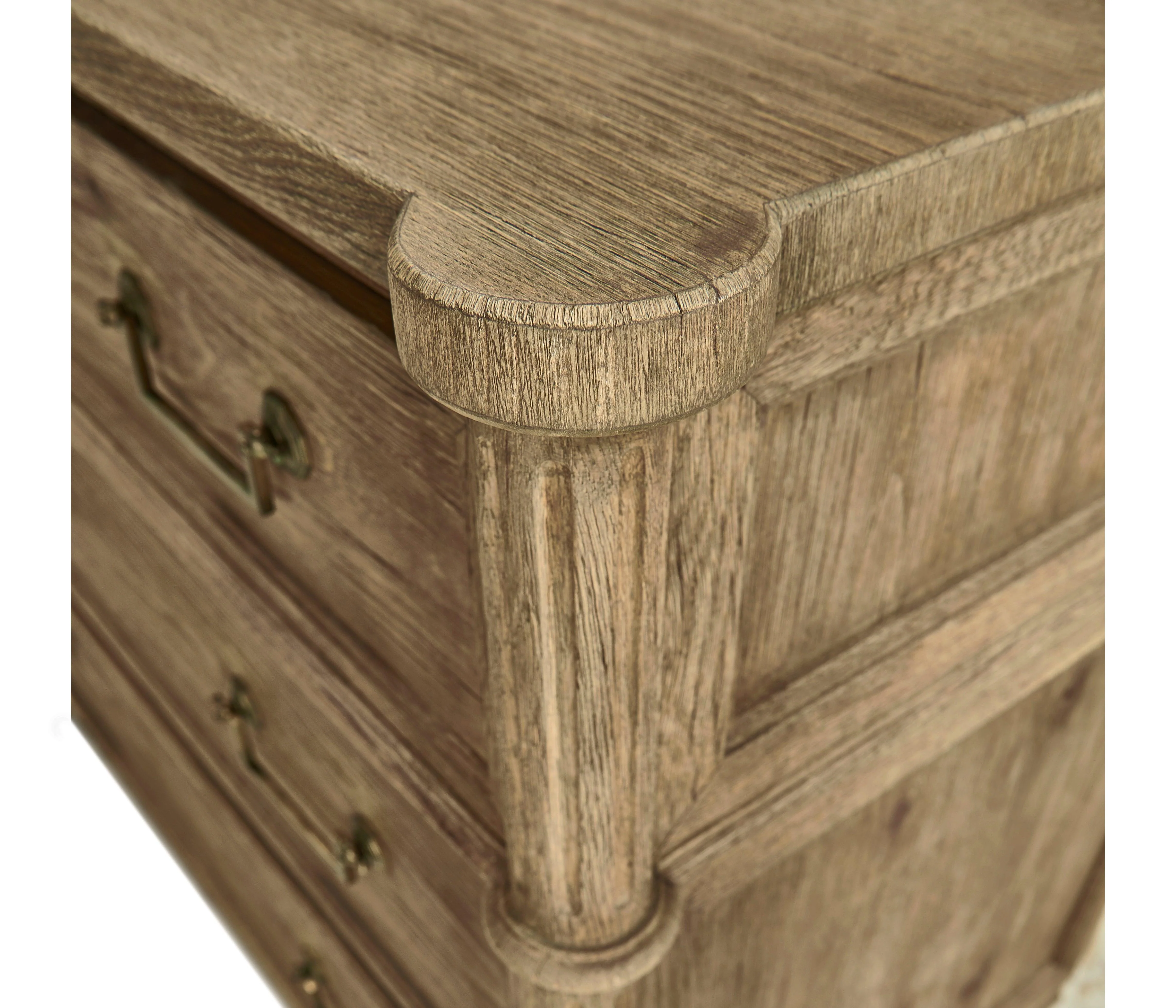 Timeless Kalpa Louis XVI Drawer Chest in Stripped Brown Chestnut 42