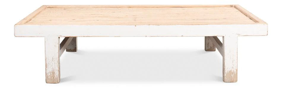 Large Wood Panel Coffee Tbl - Ant. White - Frankwebs