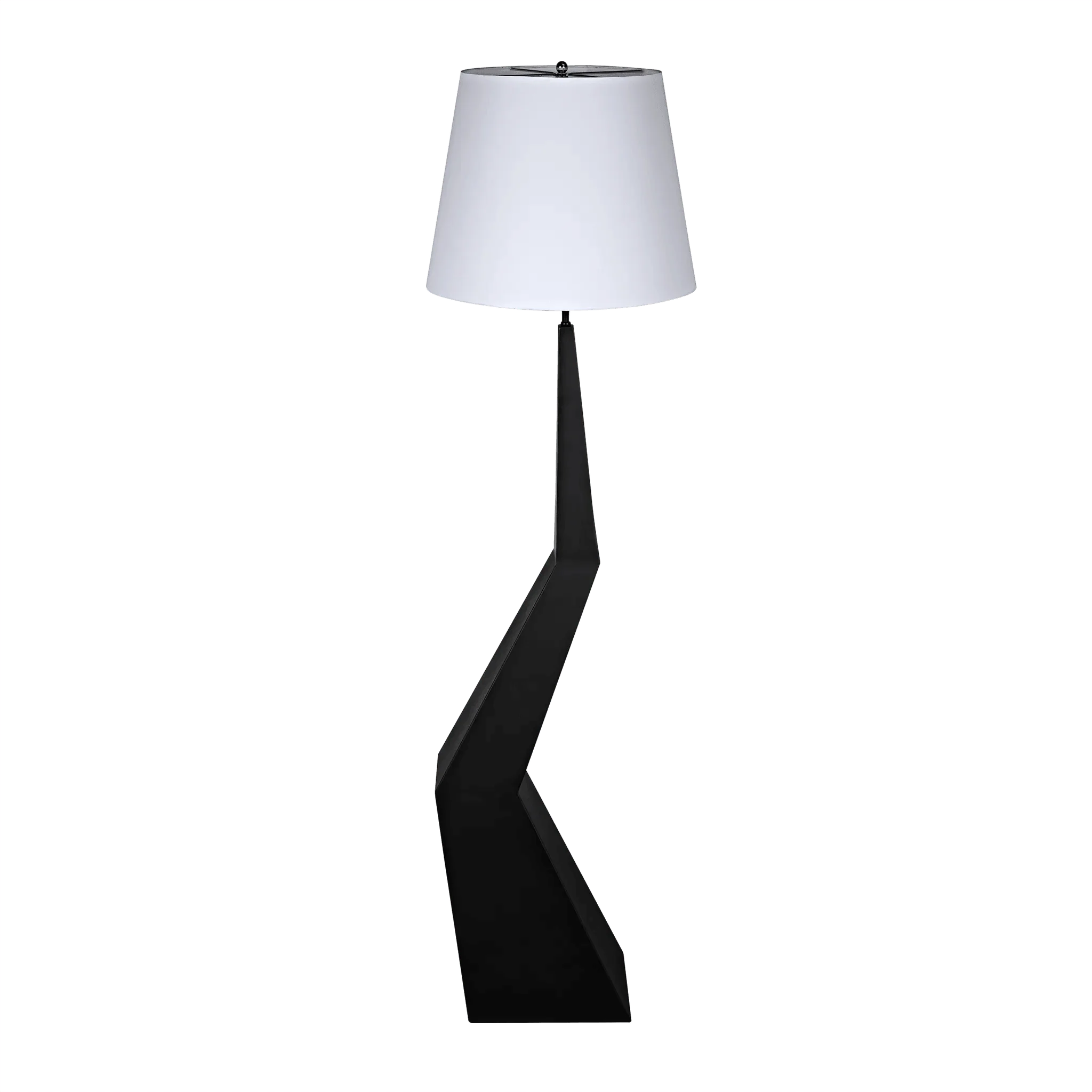 Rhombus Floor Lamp with Shade, Black Metal - Frankwebs