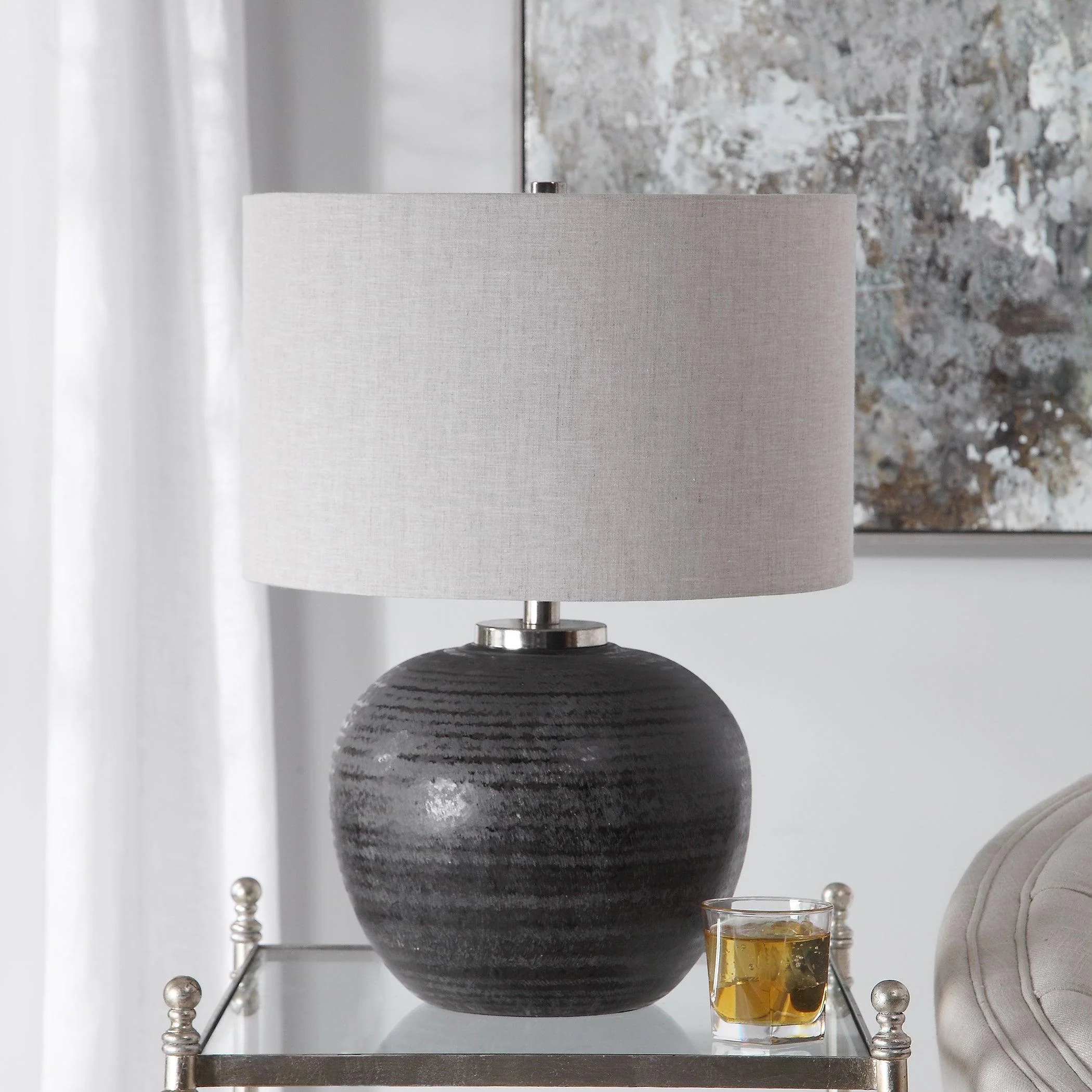 MIKKEL CHARCOAL TABLE LAMP - Frankwebs