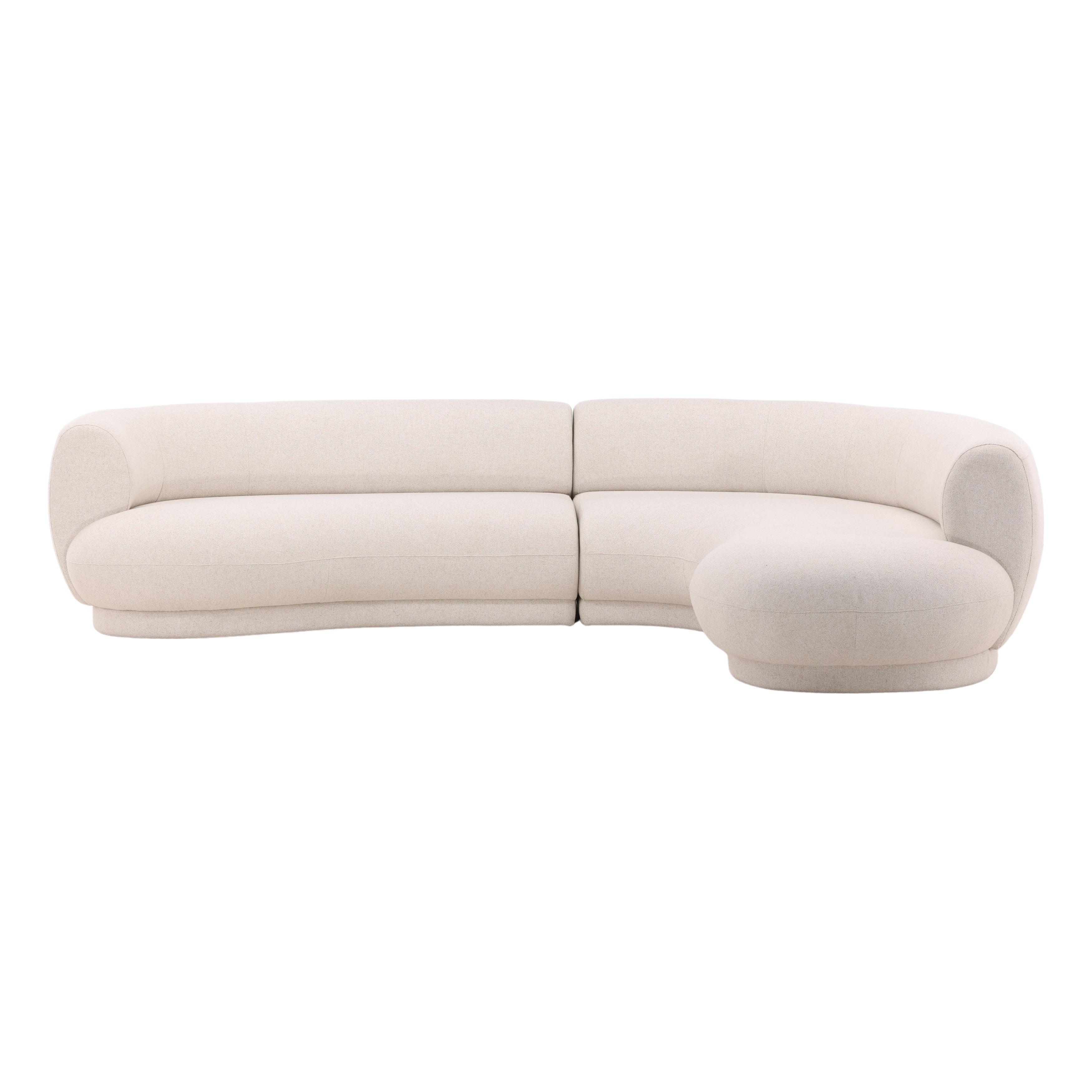 Lakesh Right Chaise Sectional Cream - Frankwebs