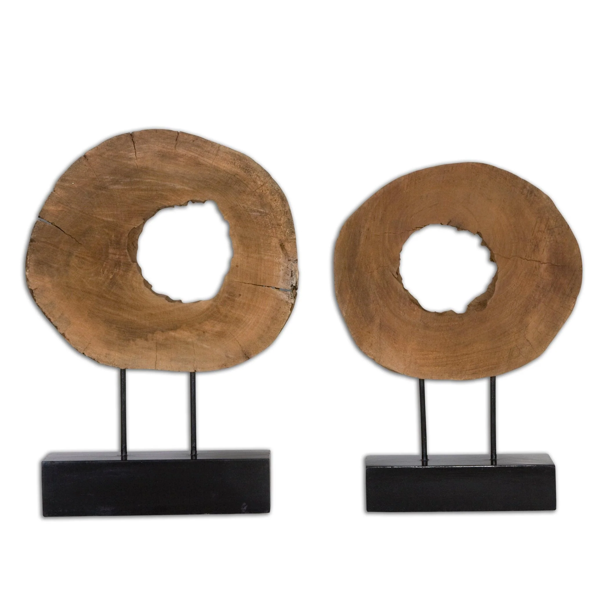 ASHLEA WOODEN SCULPTURES SET OF 2 - Frankwebs