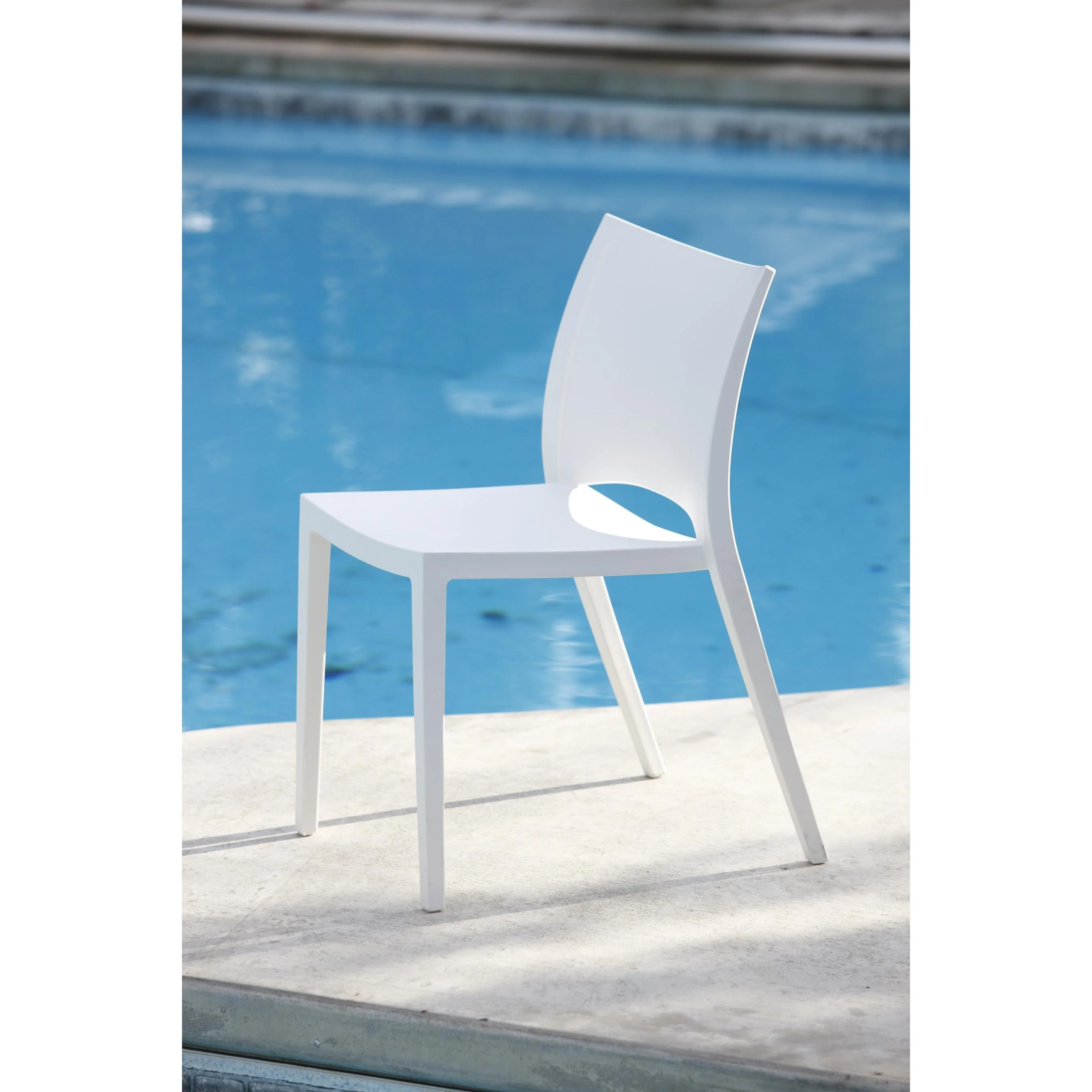 LESLIE STACKING SIDE CHAIR IN WHITE - SET OF 2 - Frankwebs