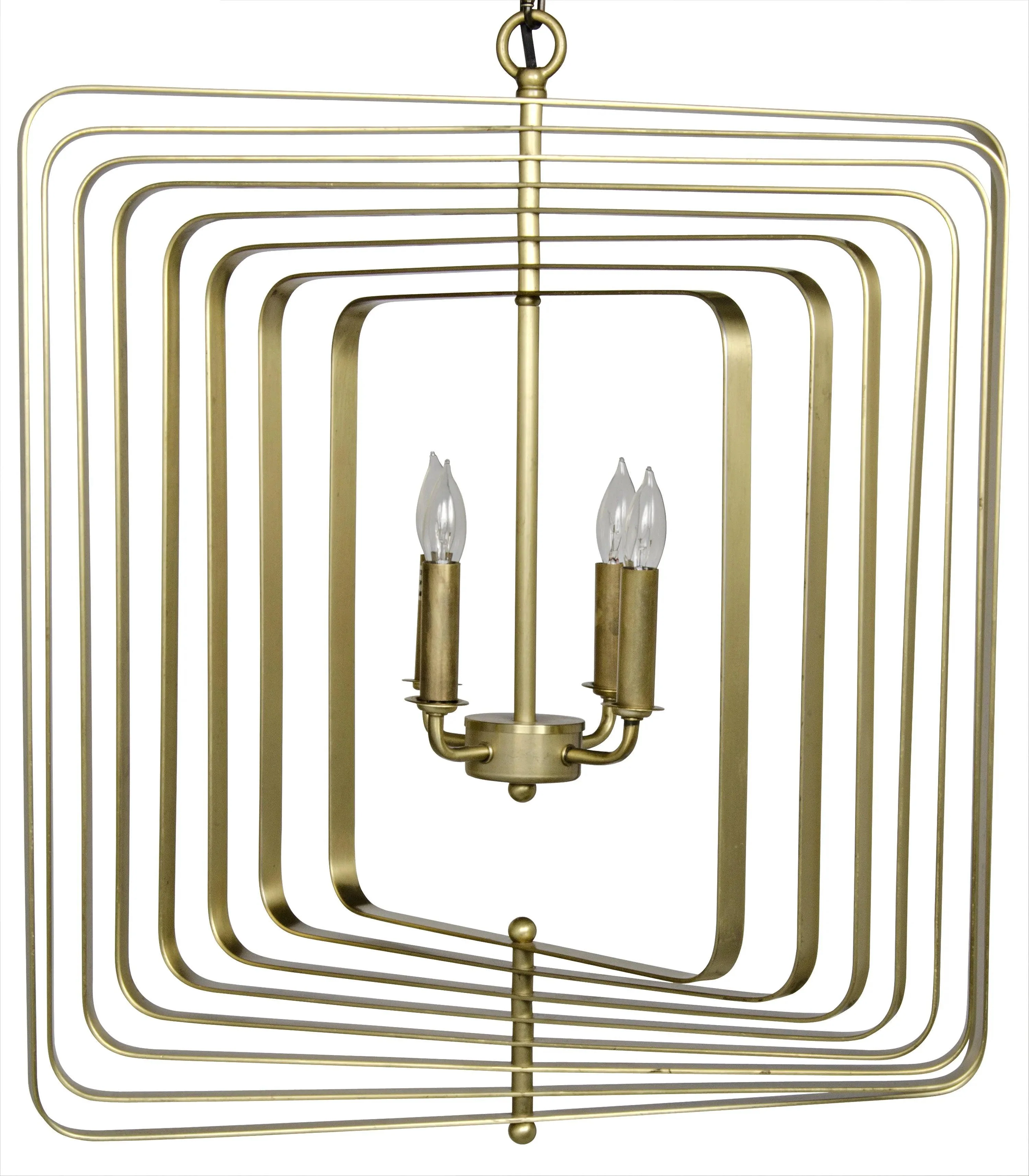 Dimaclema Chandelier, Small, Metal with Brass Finish - Frankwebs